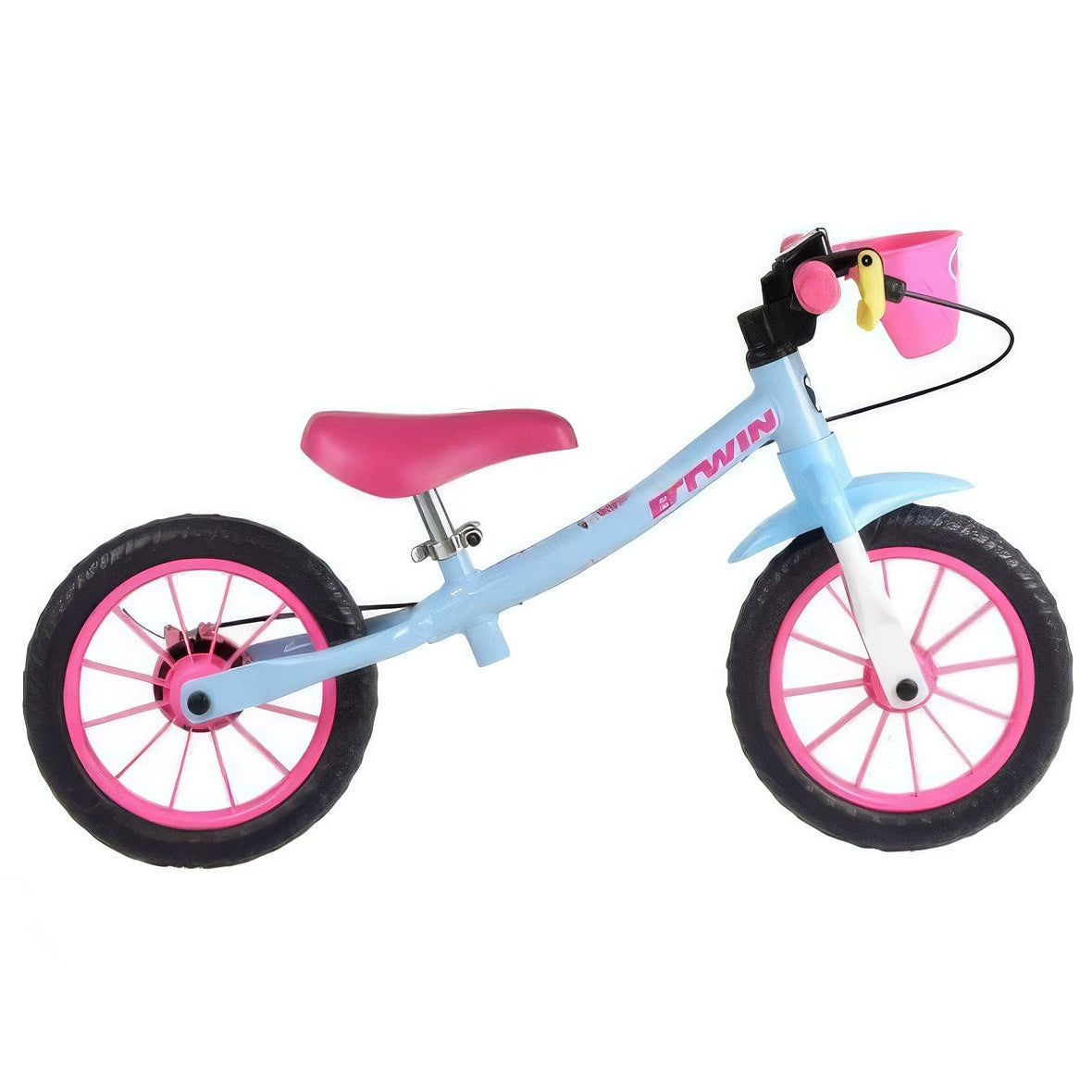 Bicicleta Infantil B'TWIN Lazer Runride 500 Rosa e Azul