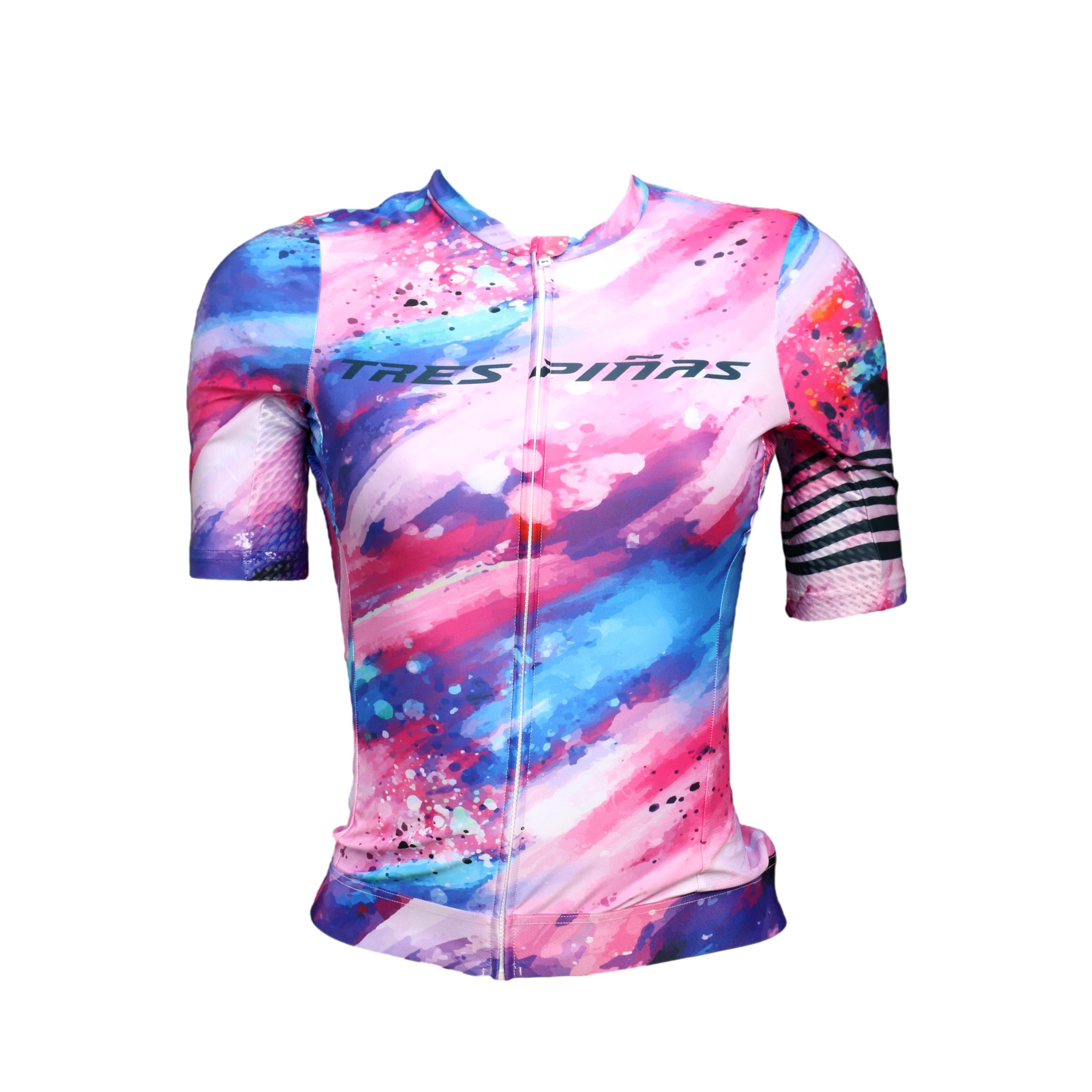 Jersey Feminina Ciclismo Tres Piñas Multicolor - Tamanho S