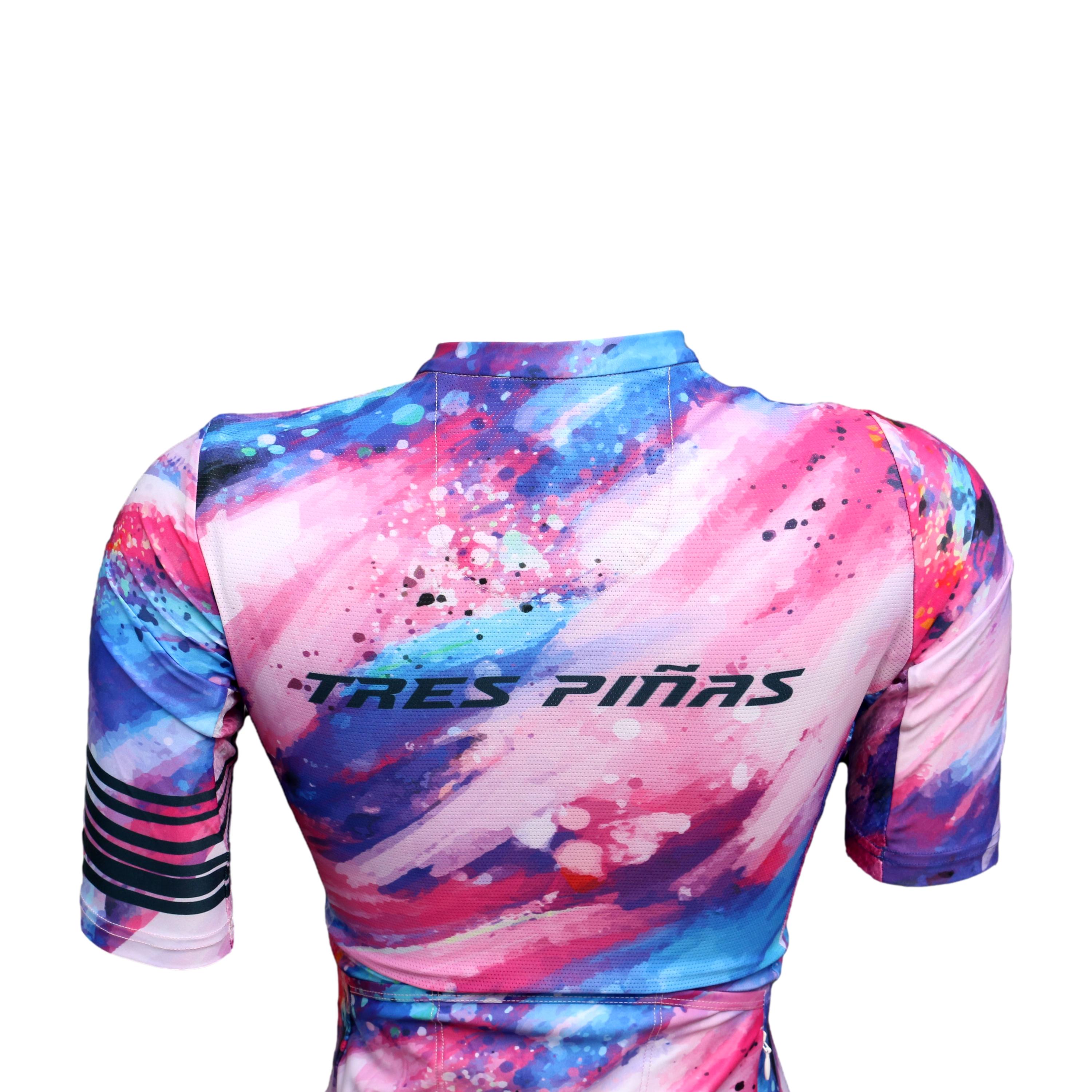 Jersey Feminina Ciclismo Tres Piñas Multicolor - Tamanho S