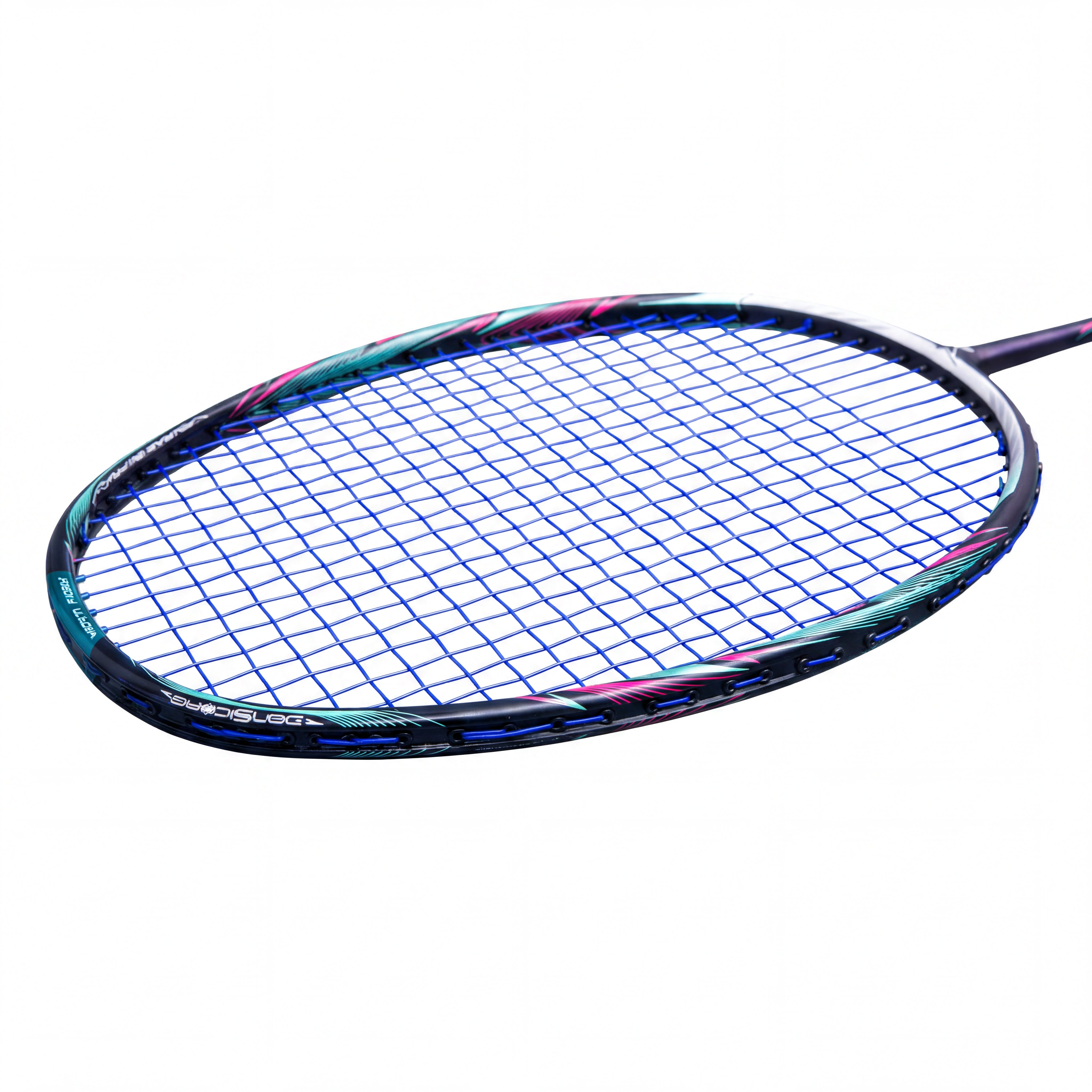 Raquete Unissex Badminton Perfly (Decathlon) Perform BR990 Pro Preto / Azul / Rosa