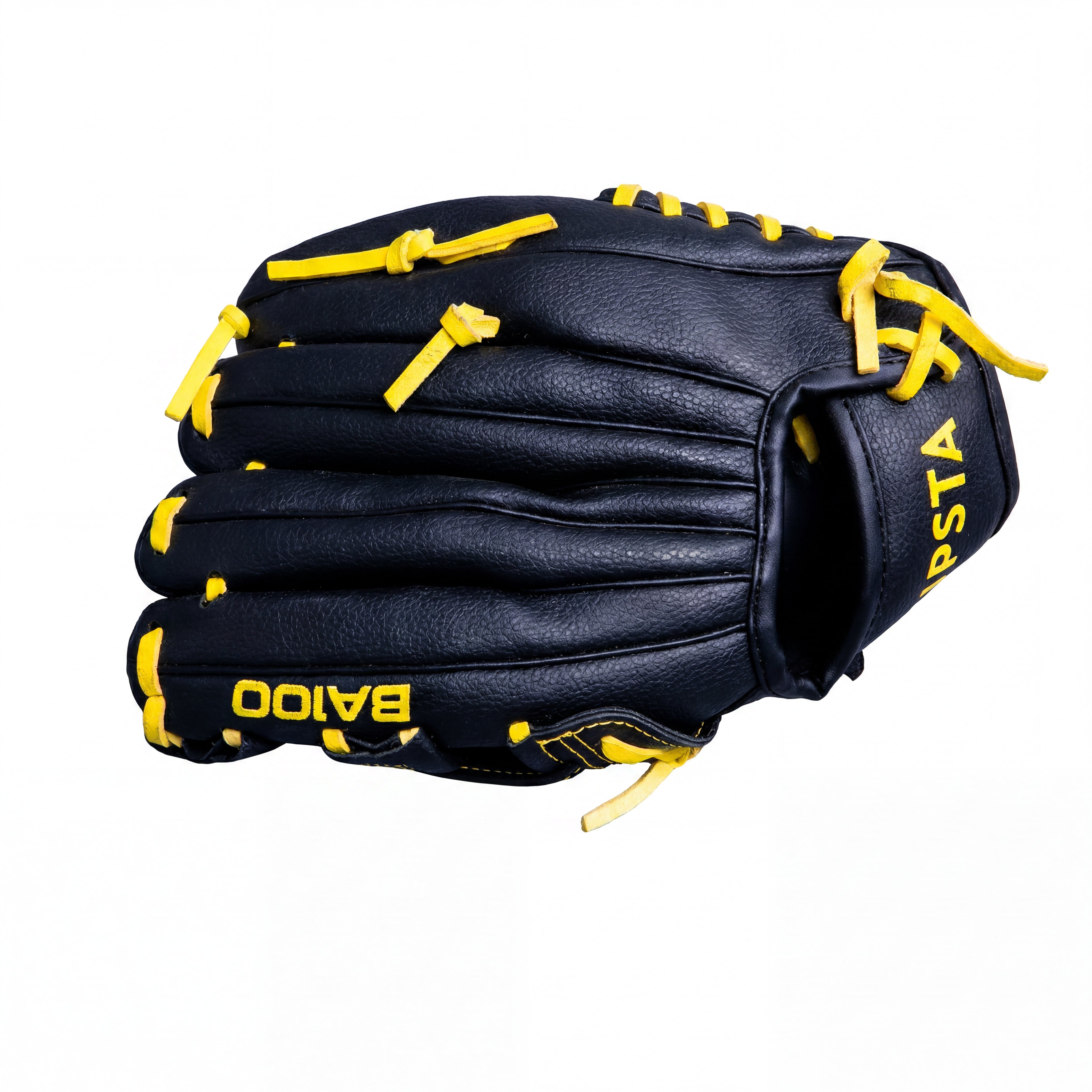Luva Beisebol Infantil Beisebol Kipsta BA 100 Preto e Amarelo - 24,1 cm