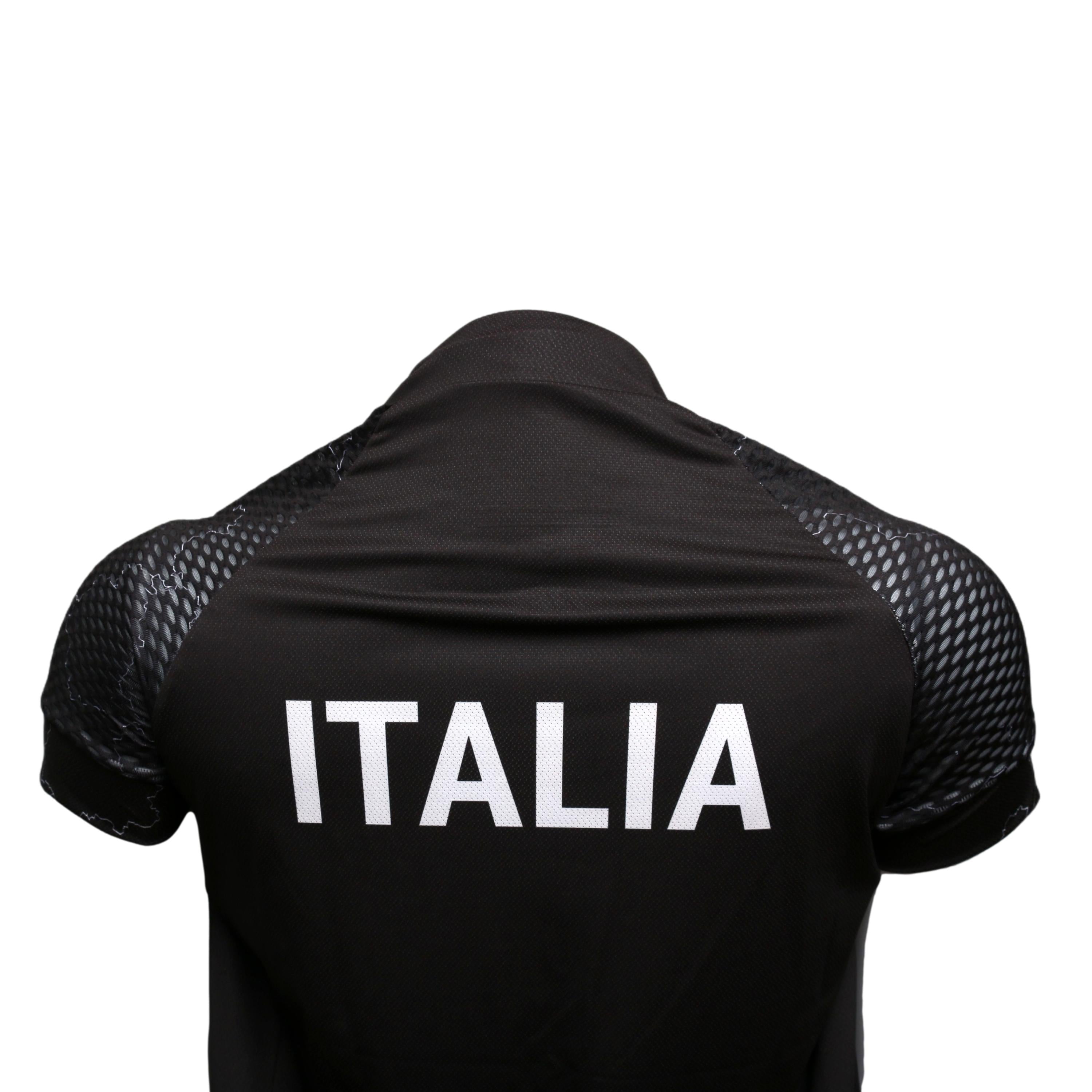 Jersey Feminina Ciclismo Pissei Sanremo Italia Preta - Tamanho XXS