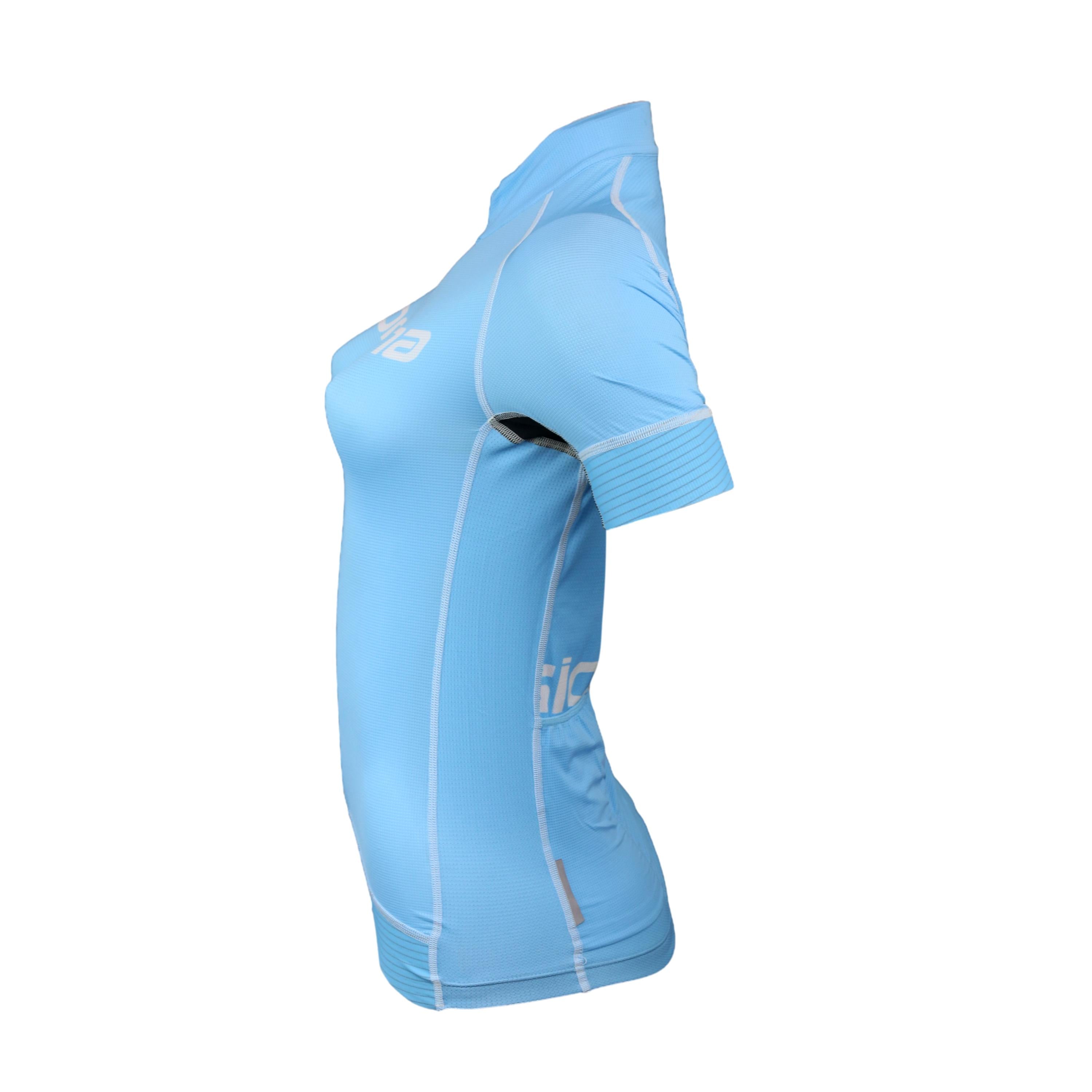 Jersey Feminina Ciclismo Giordana FRC Trade Totale Azul - Tamanho S