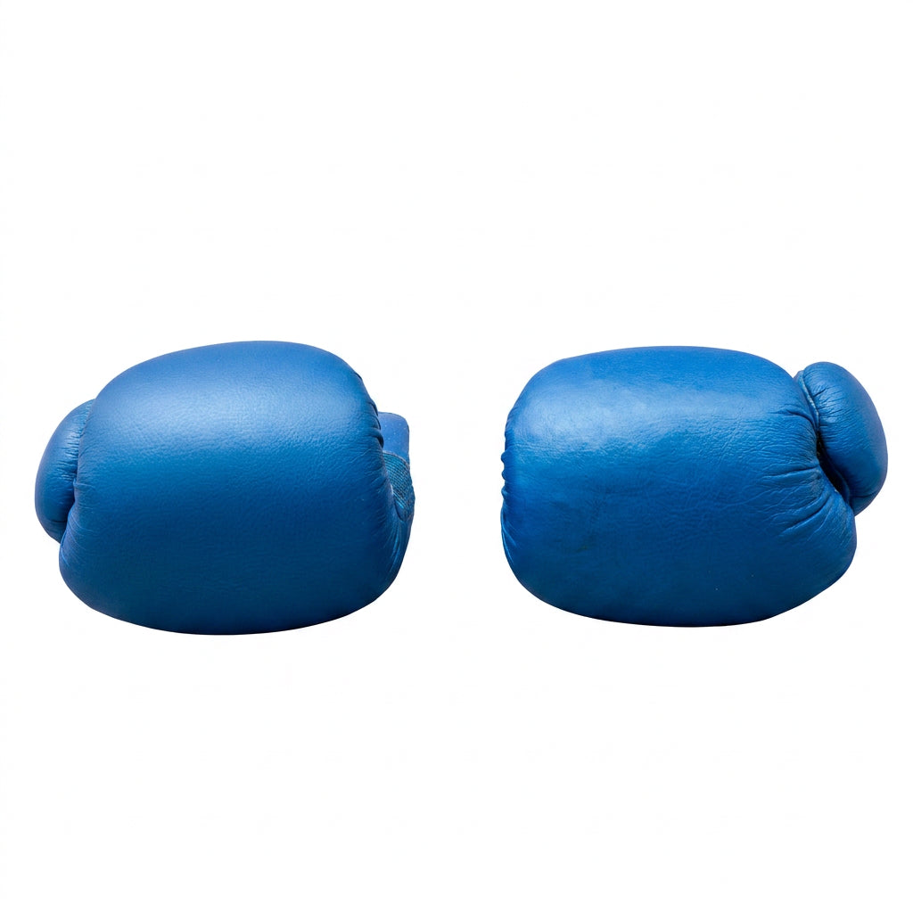 Luvas Unissex Boxe Outshock (Decathlon) BG120 Azul e Branco ND - 14 OZ