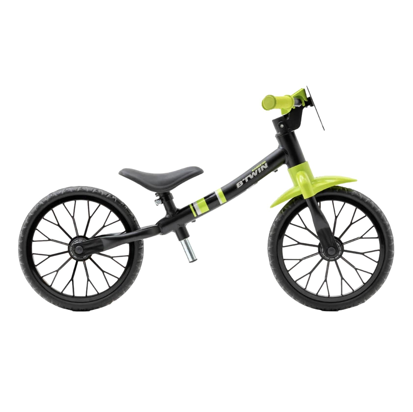 Bicicleta Infantil Ciclismo B'TWIN Runride 520 Preta e Verde