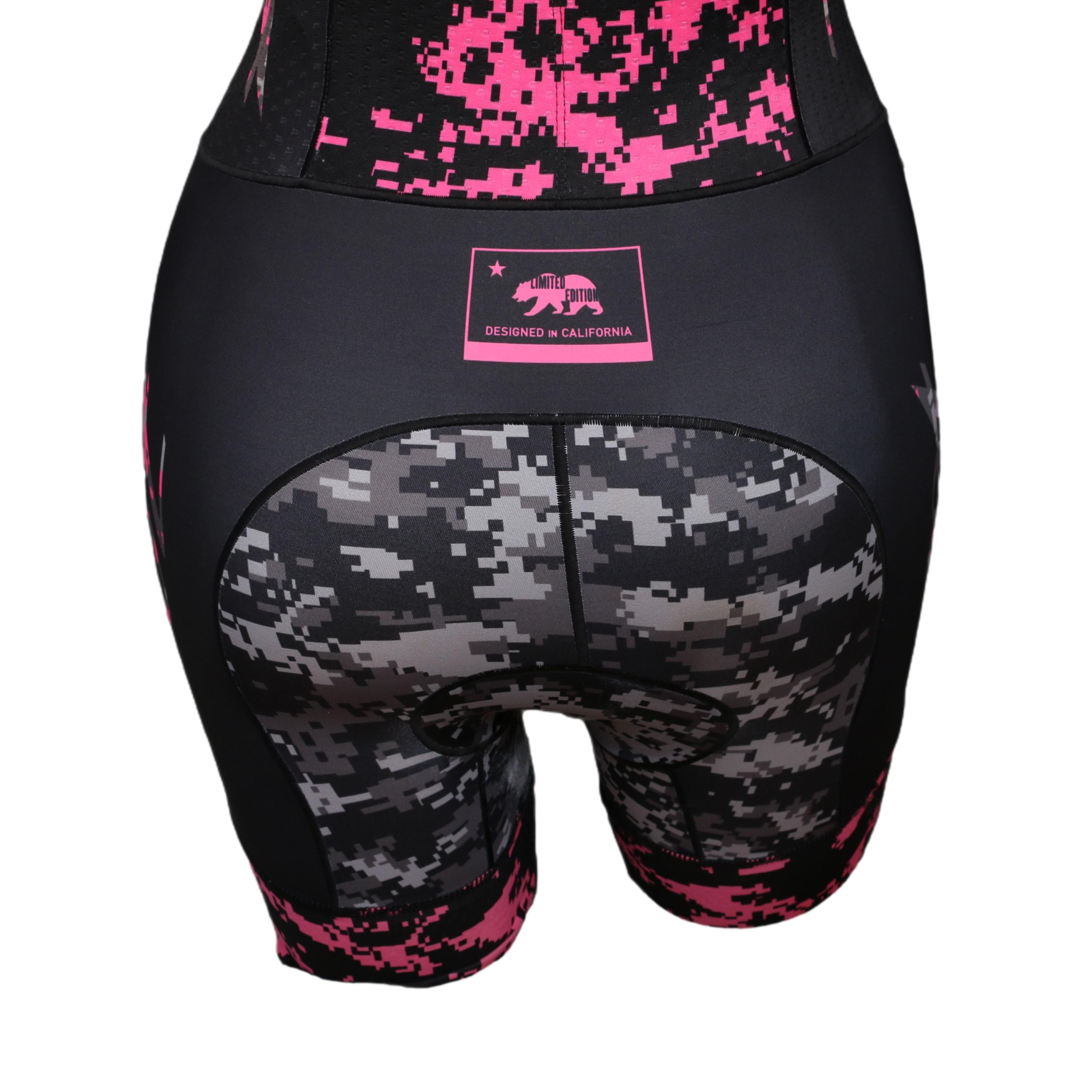Macaquinho De Triathlon Feminino Ciclismo Zoot Tri LTD Preto e Rosa - Tamanho P