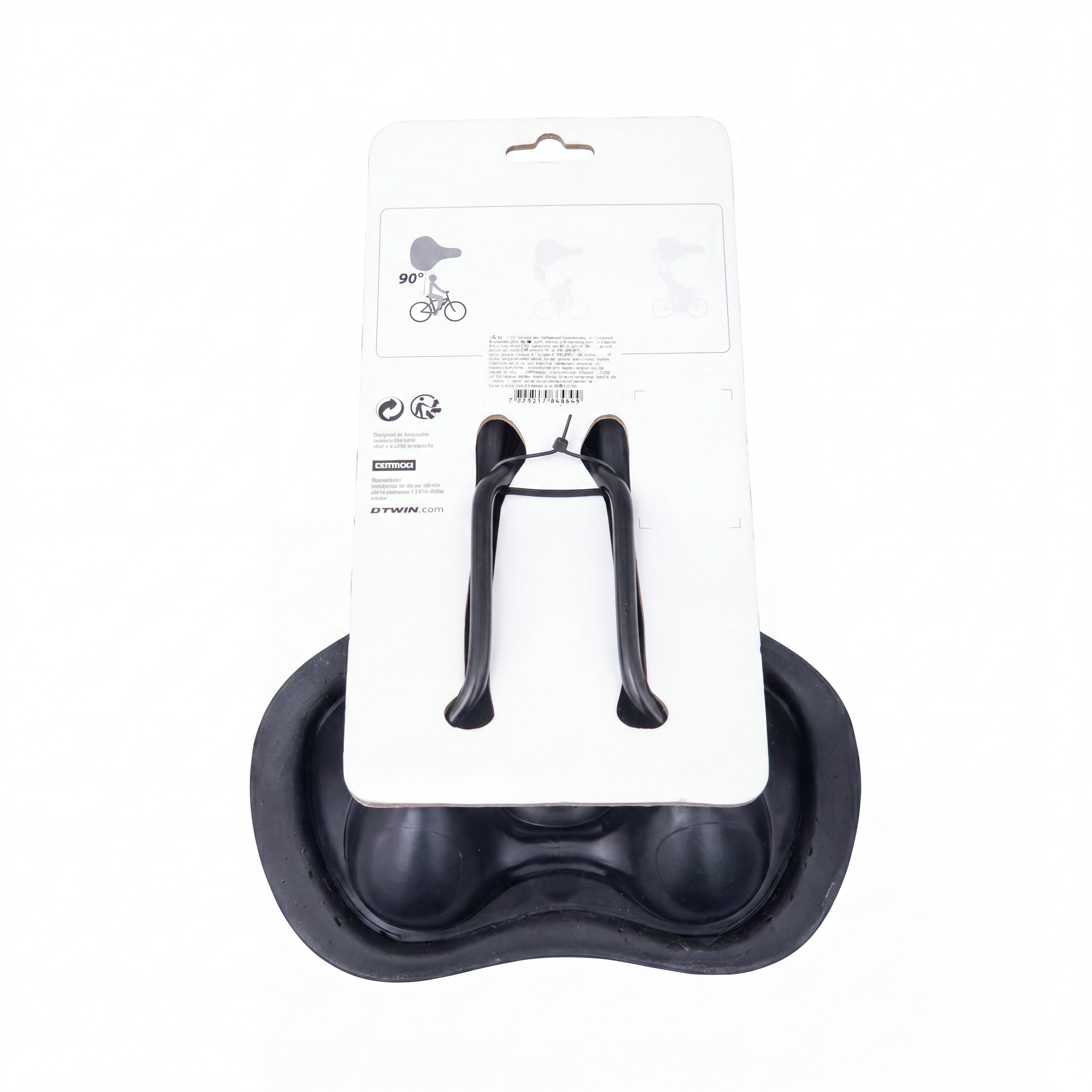 Selim de Bicicleta Unissex Ciclismo B'TWIN Comfort 100 Preto Embalagem