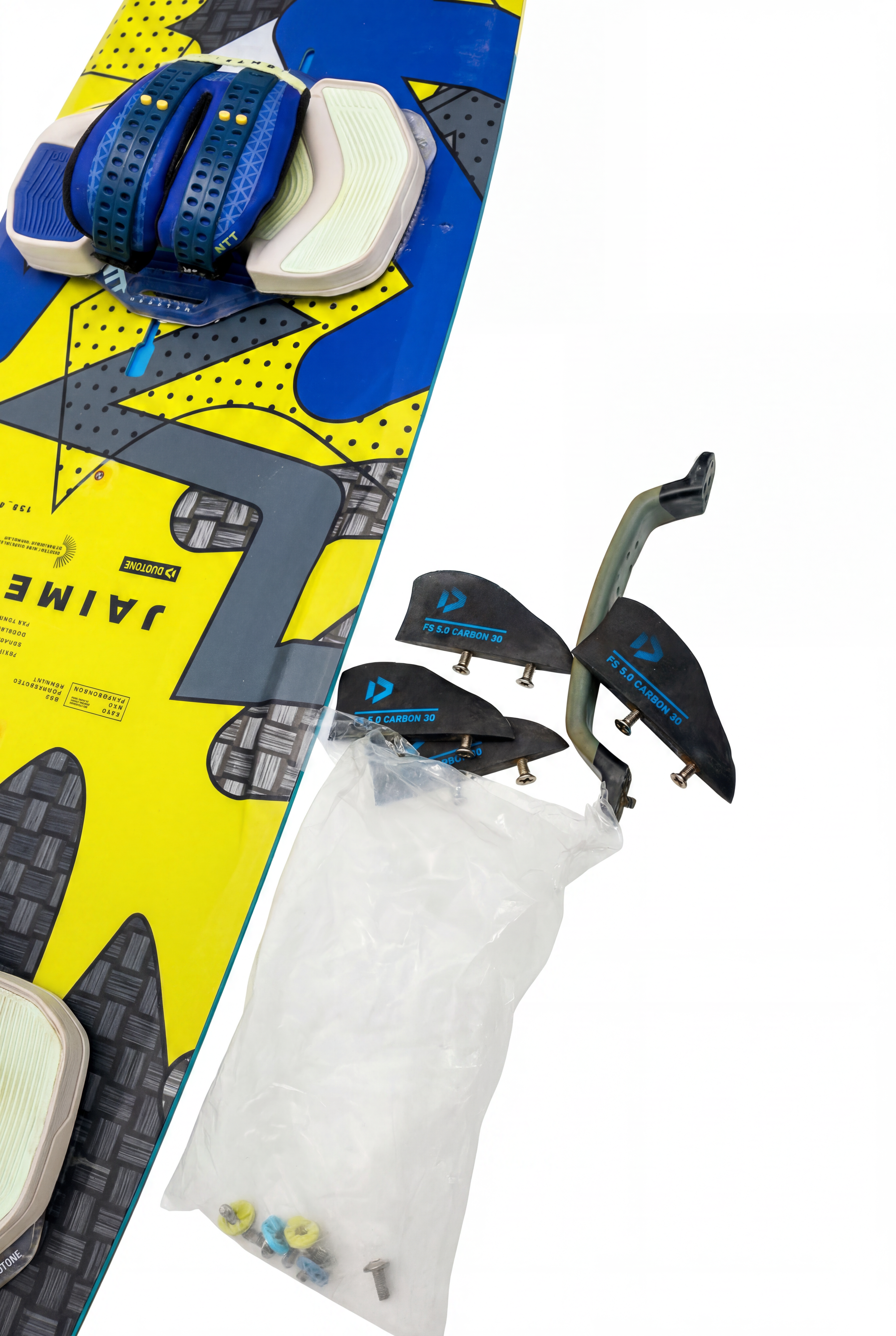 Prancha Kitesurf Duotone Jaime SLS 2024 Amarela, Cinza E Azul - Tamanho 139cm