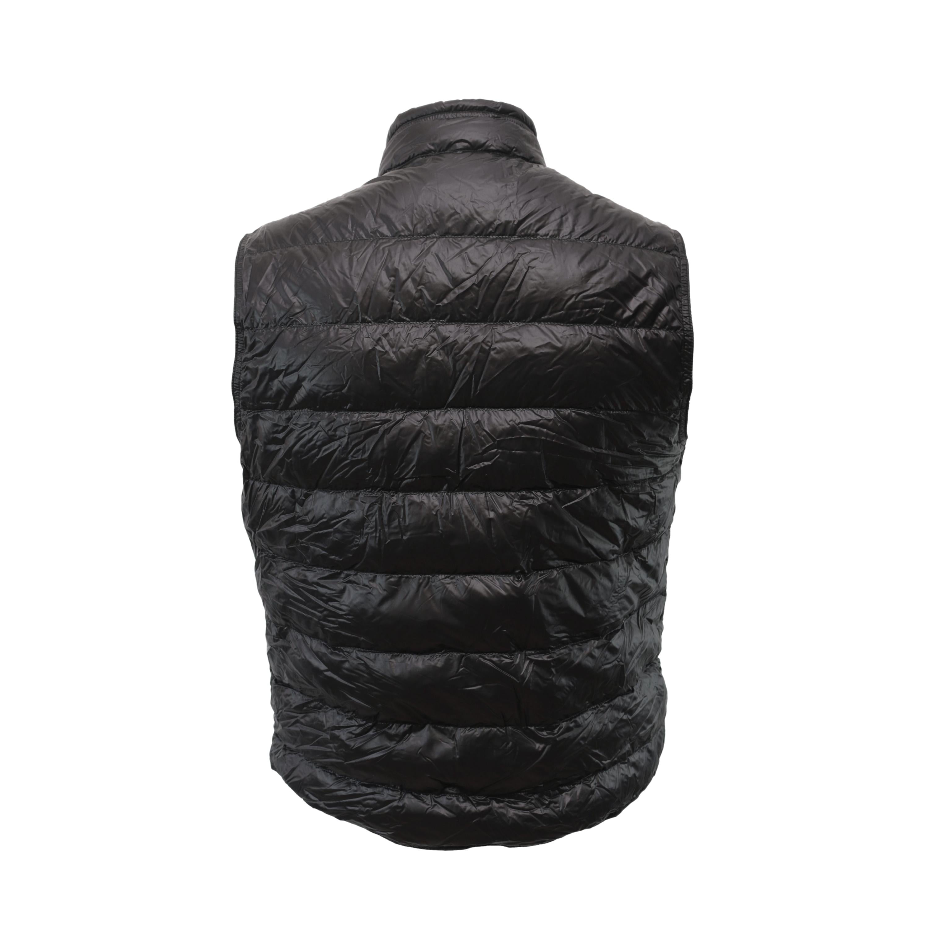 Colete Puffer Masculino Snowboard Moncler Gui Gilet Preto + Mini Bag - Tamanho M