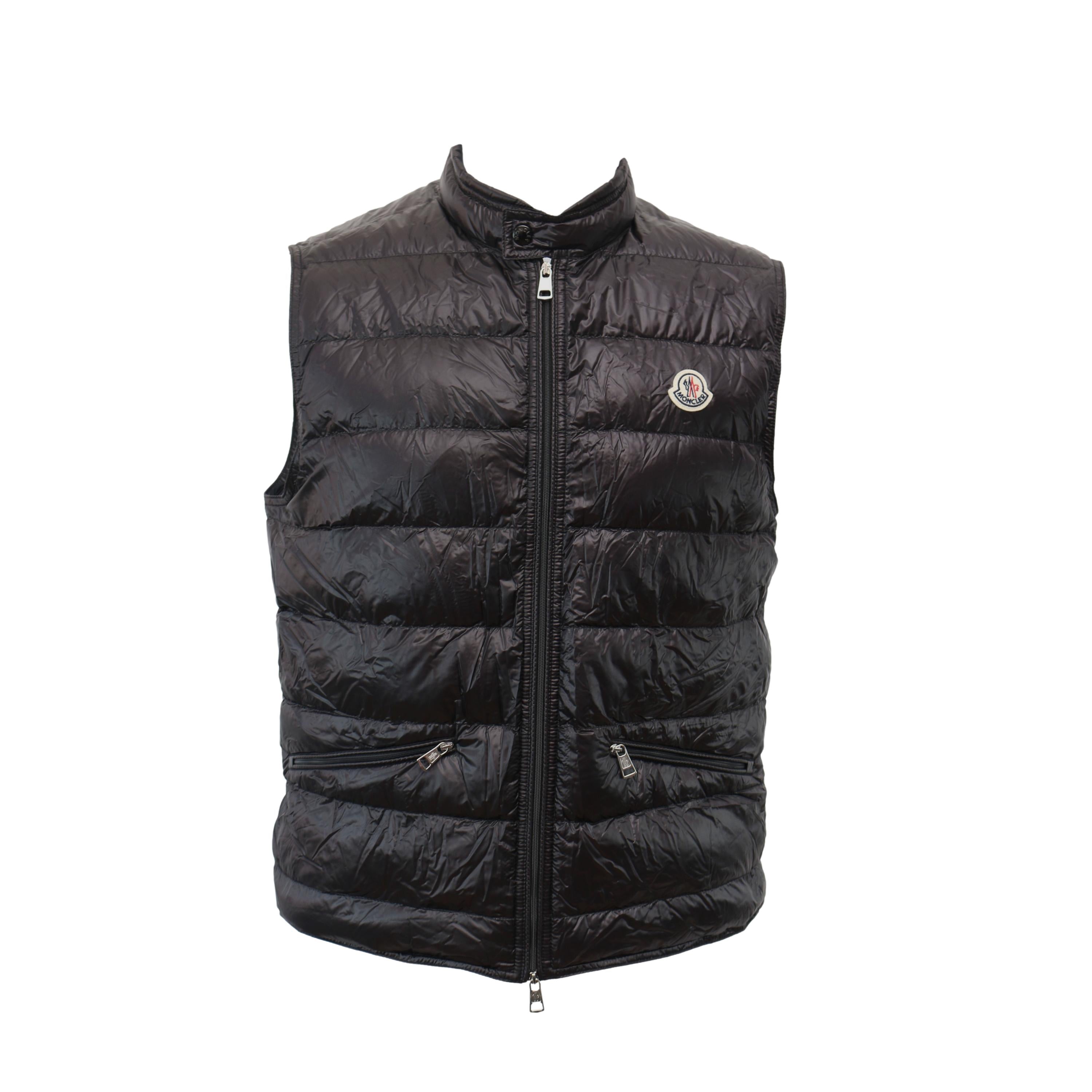Colete Puffer Masculino Snowboard Moncler Gui Gilet Preto + Mini Bag - Tamanho M