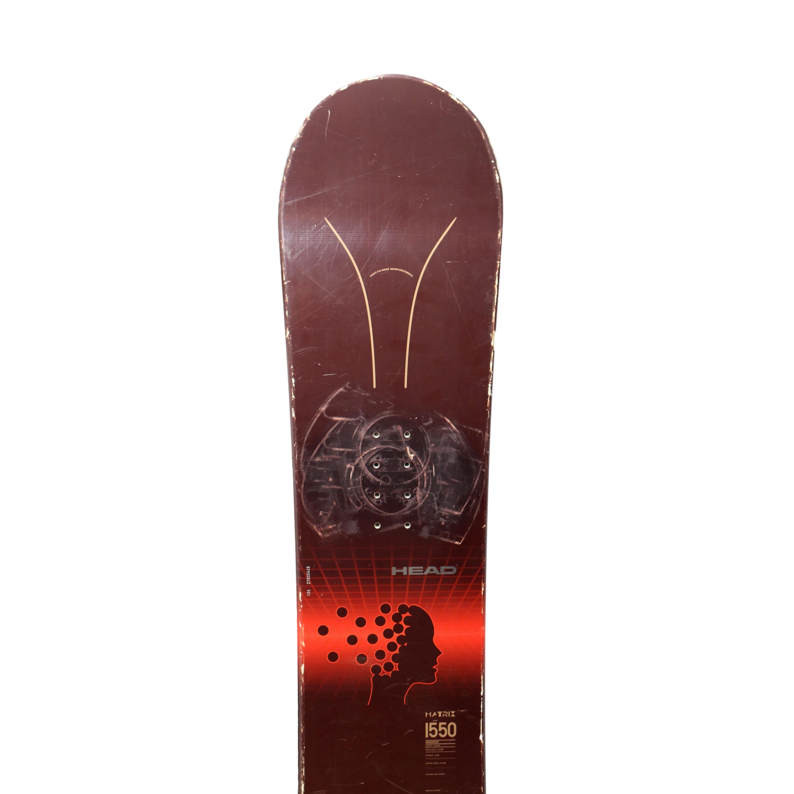 Prancha Snowboard Head Matrix 1550 Mindmap Preto e Vermelho - Tamanho 155 CM