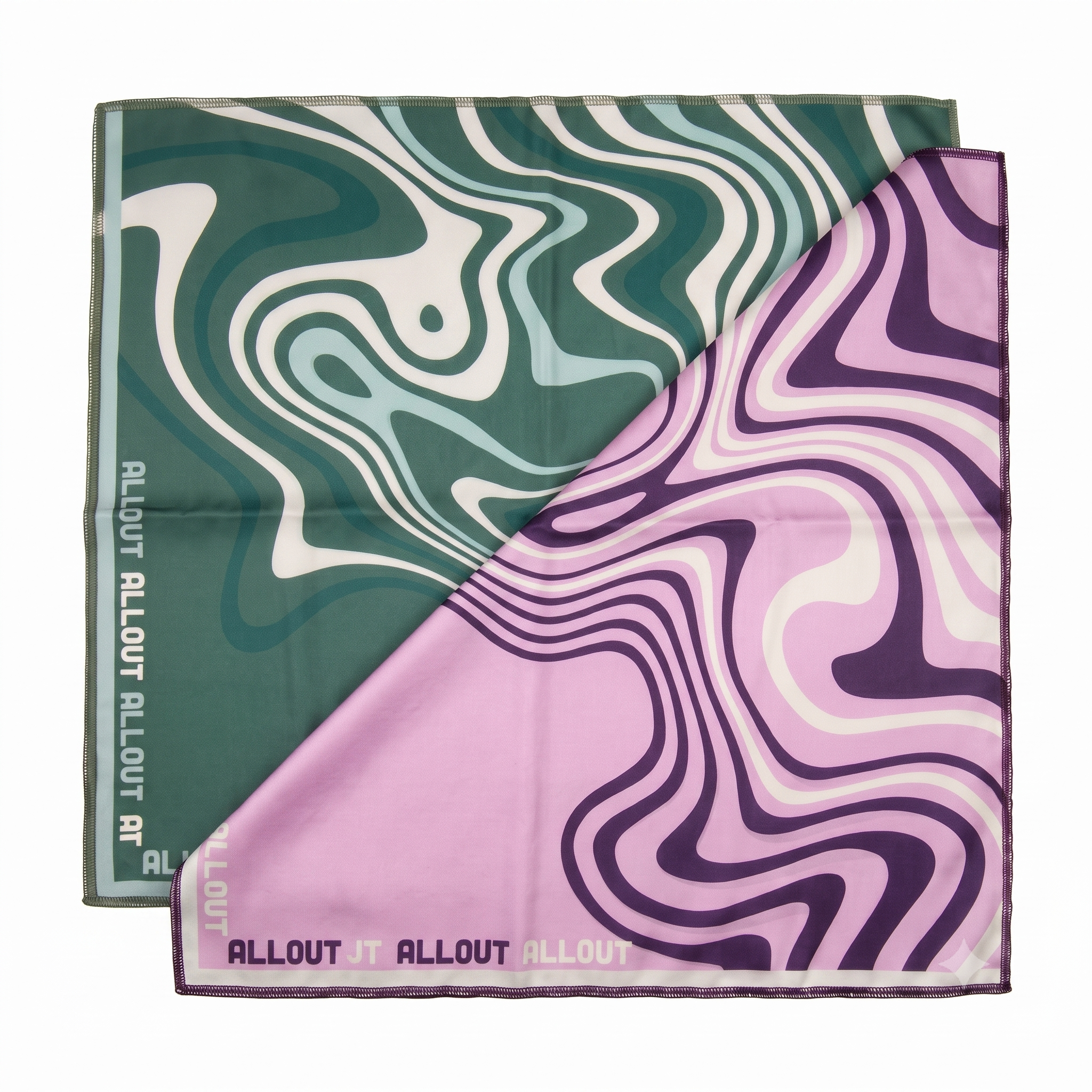 Par De Lenços Scarf-Me Allout Verde e Rosa - Tamanho Único