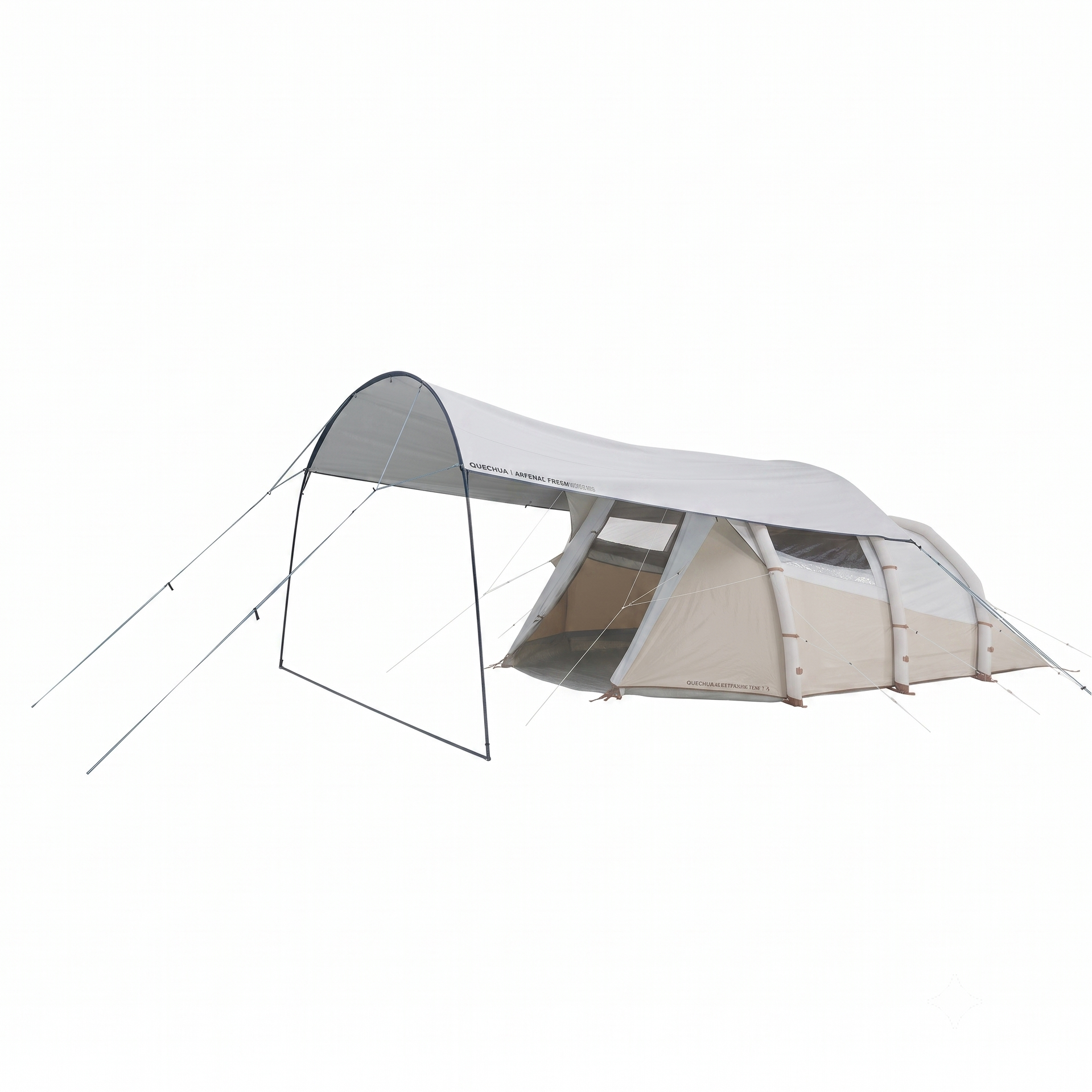 Toldo de Camping Quechua Decathlon Arpenaz Fresh Verde e Branco