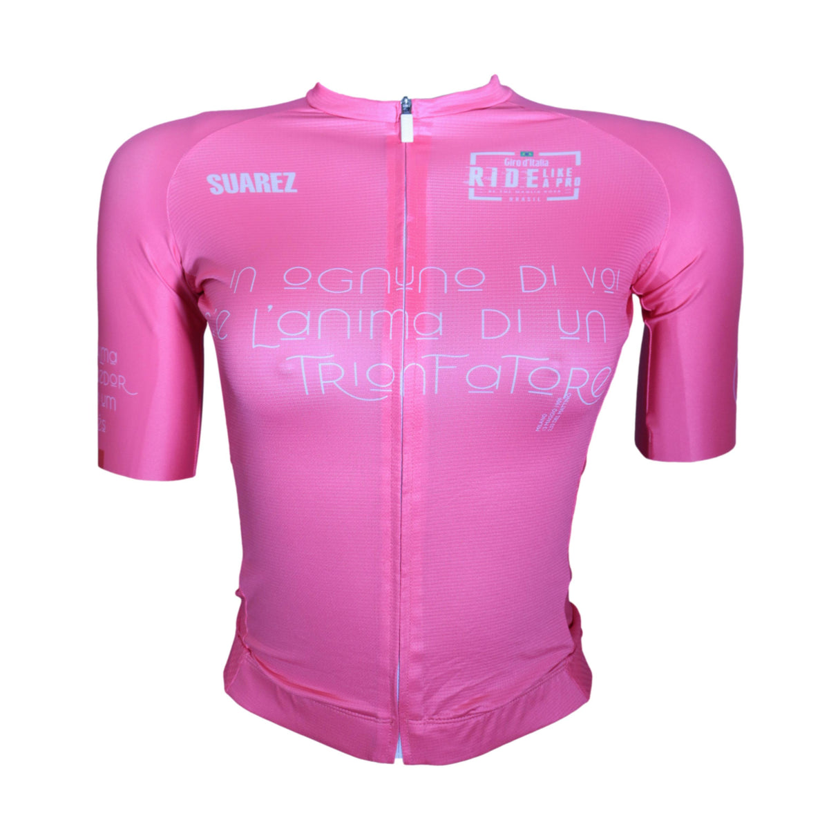 Jersey Suarez Giro D' Italia Ride Like a Pro Rosa e Branco - Tamanho XS