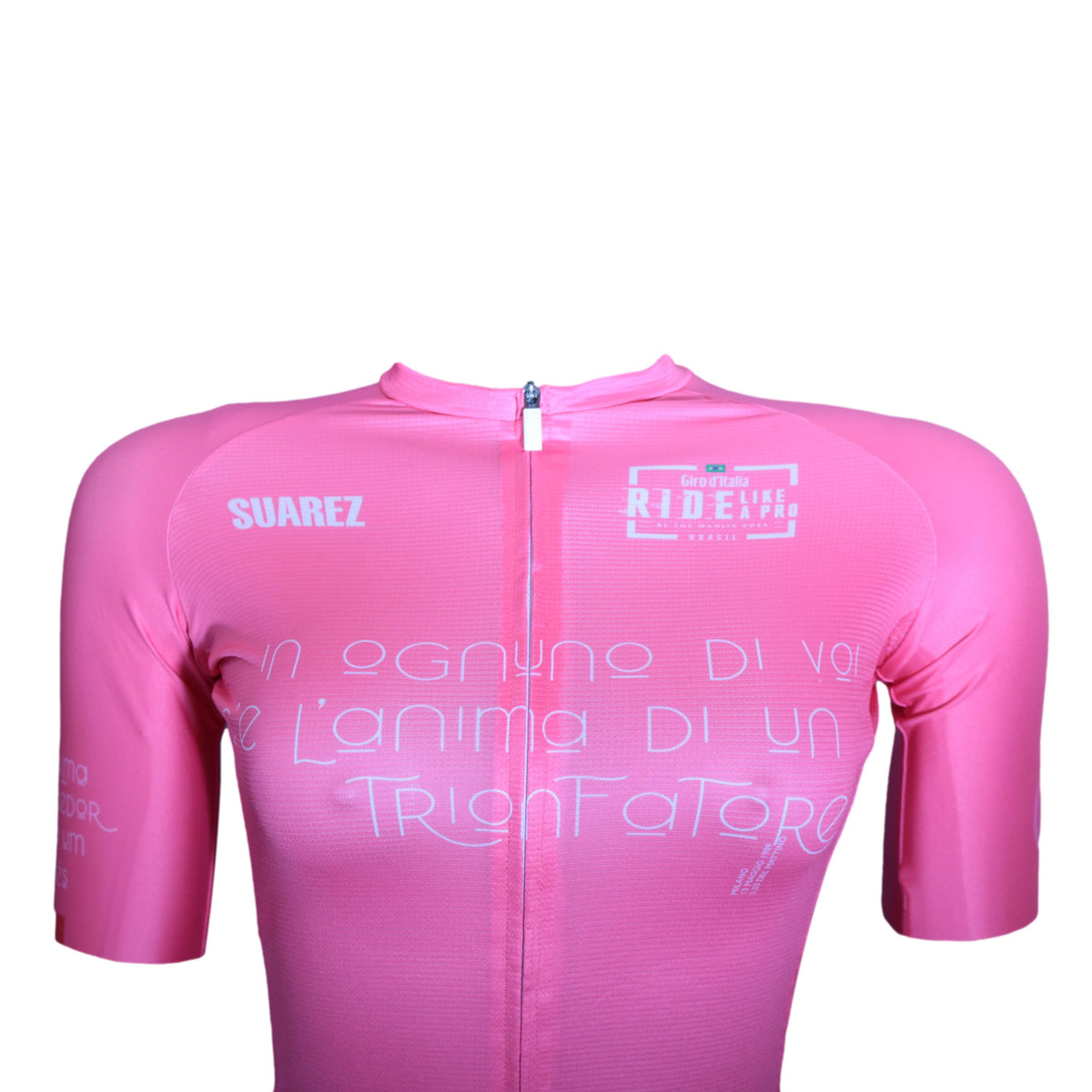 Jersey Feminina Suarez Giro D' Italia Ride Like a Pro Rosa e Branco - Tamanho XS