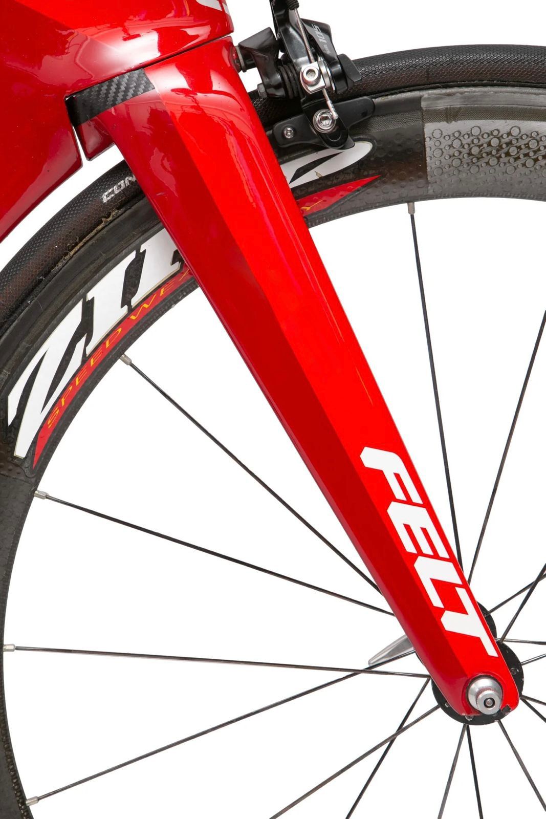 Bicicleta Unissex Felt IA16 Vermelha Com Rodas Zipp + Rodas De Treino - Tamanho 51