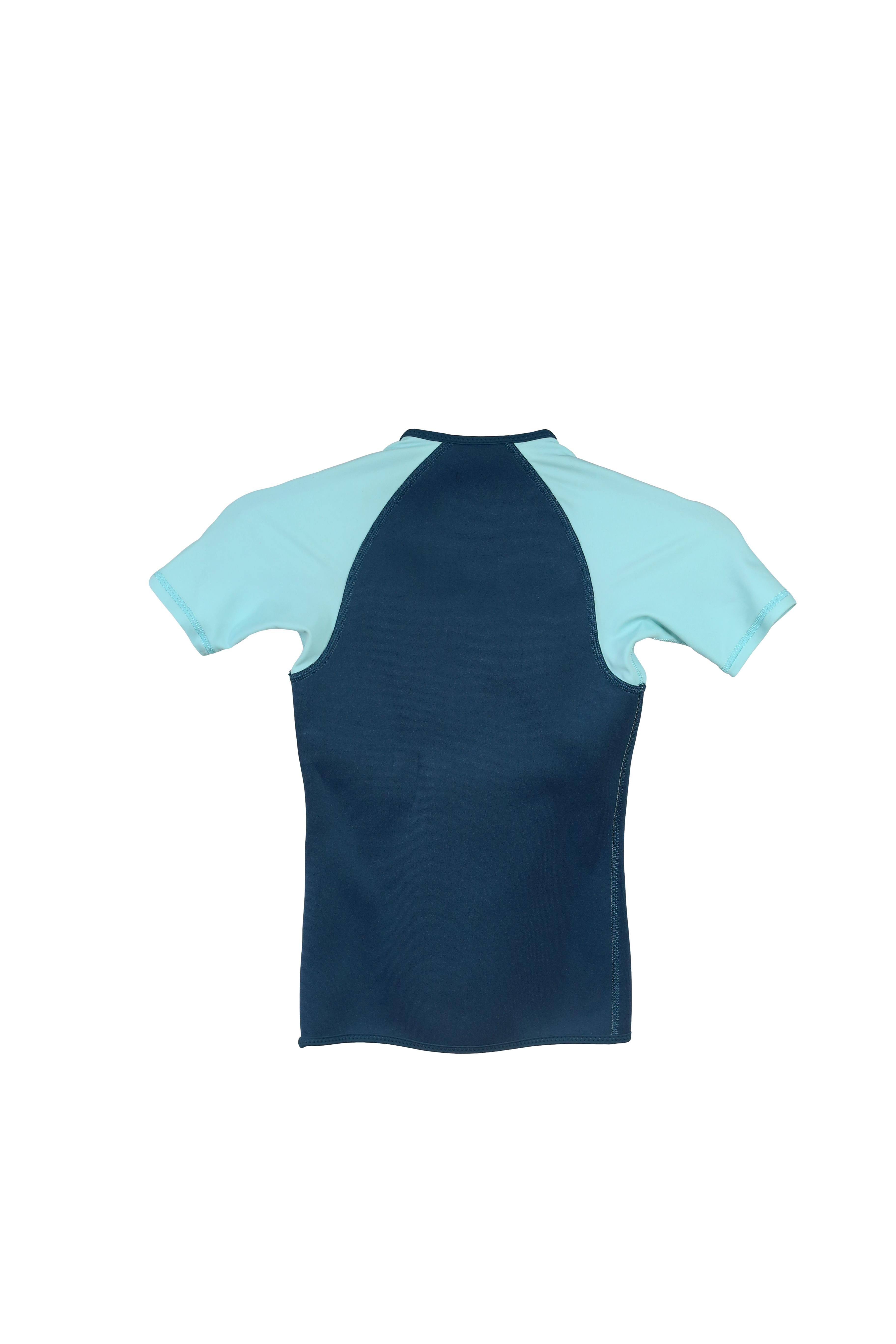Camiseta Infantil Neoprene Surf Kids Com Zíper Decathlon Tribord Duck Way - Tamanho 10