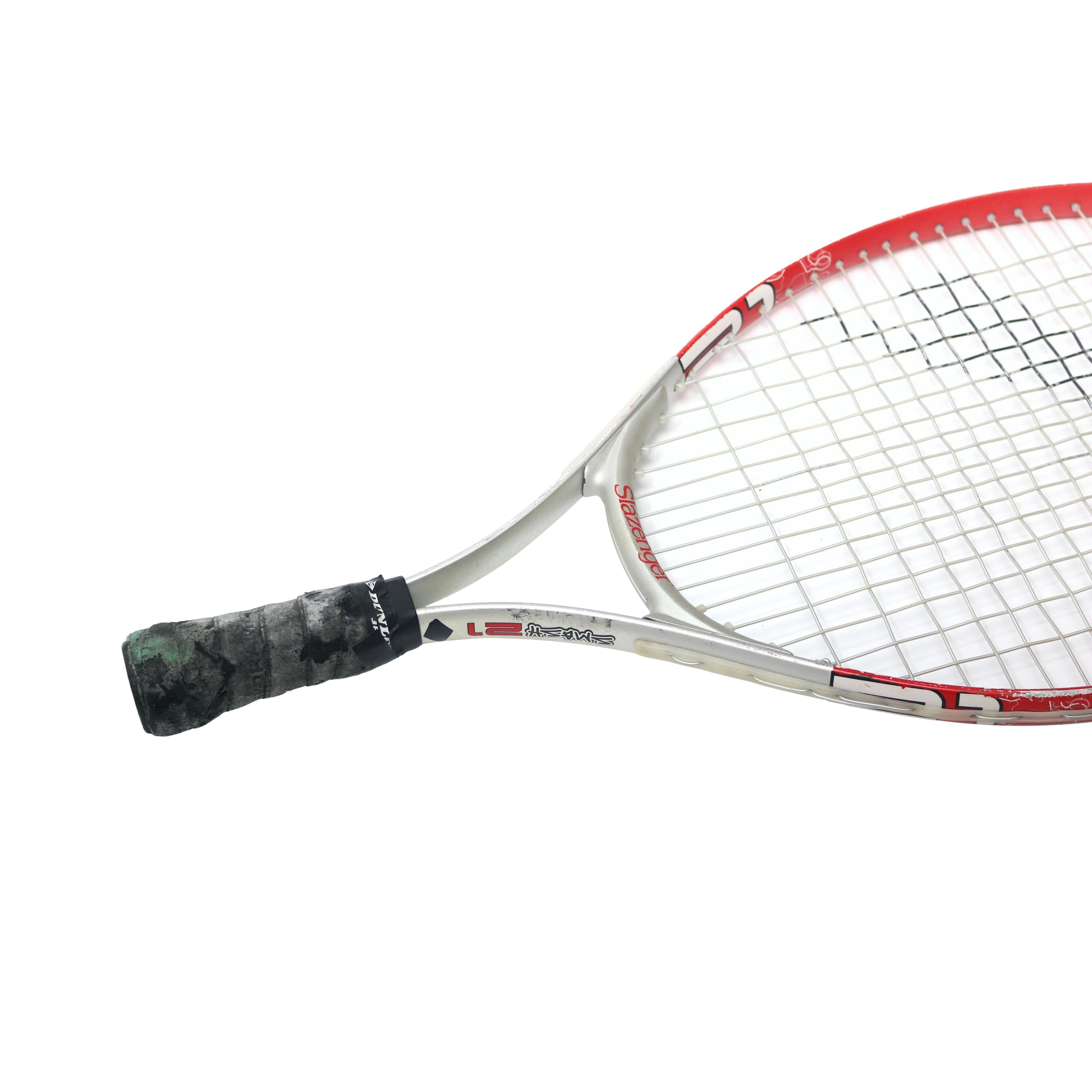 Raquete Tênis Slazenger Pro Braided Titanium L2 Cinza e Vermelho