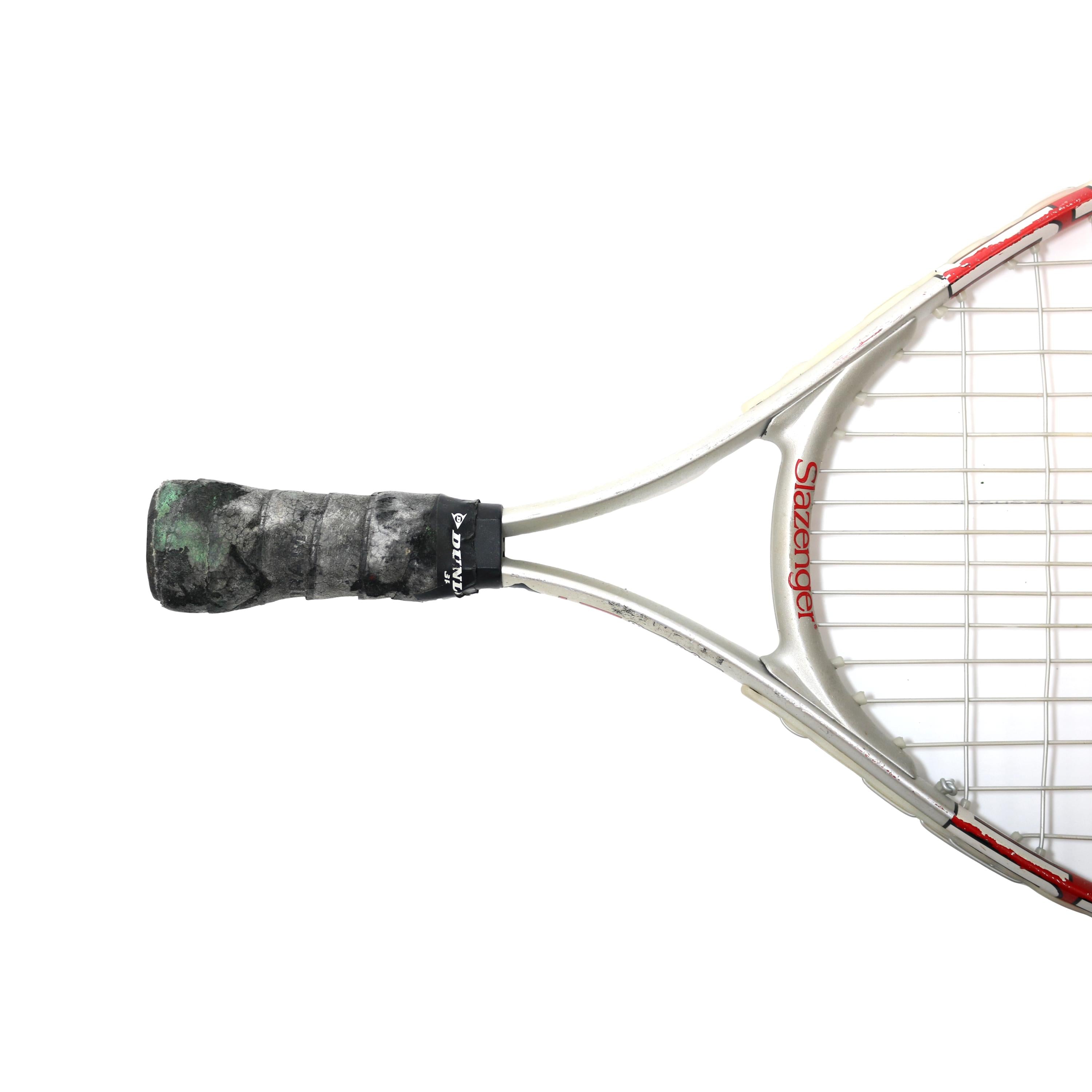 Raquete Tênis Slazenger Pro Braided Titanium L2 Cinza e Vermelho