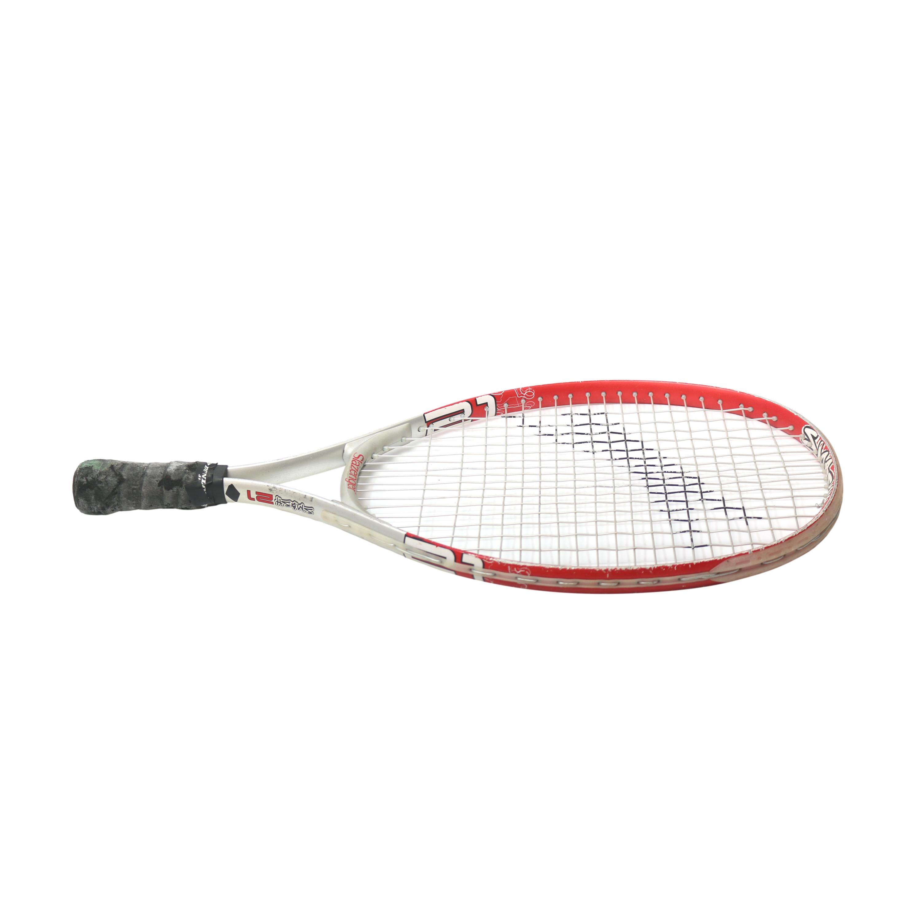 Raquete Tênis Slazenger Pro Braided Titanium L2 Cinza e Vermelho
