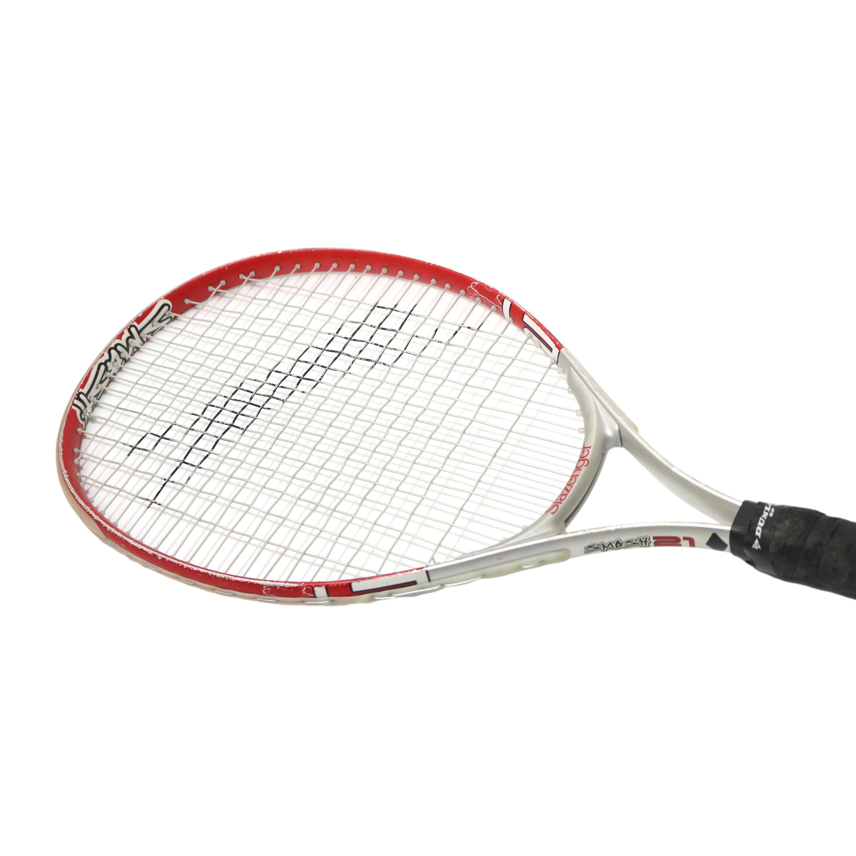 Raquete Tênis Slazenger Pro Braided Titanium L2 Cinza e Vermelho