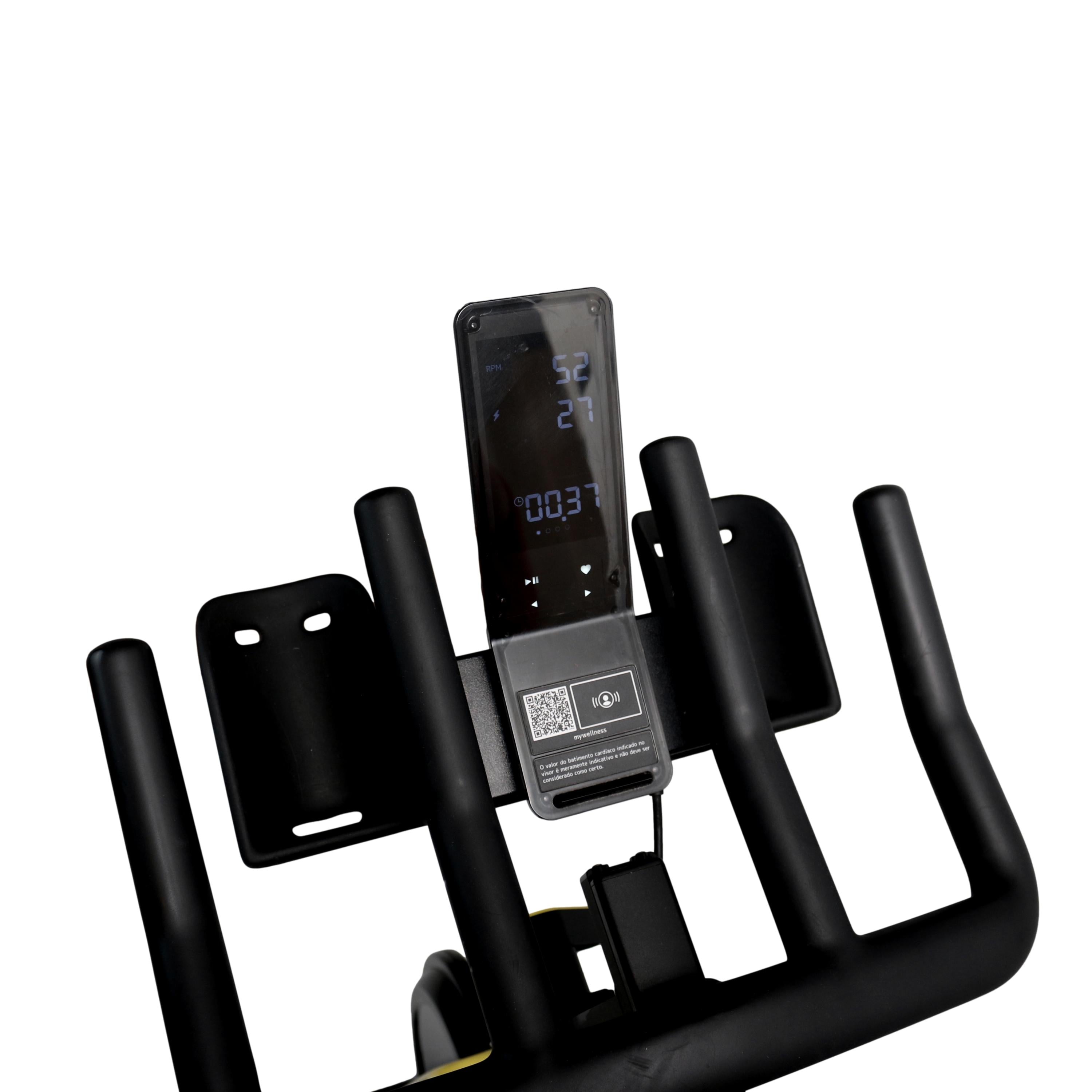 Bicicleta Spinning Technogym Group Cycle Preta e Amarela