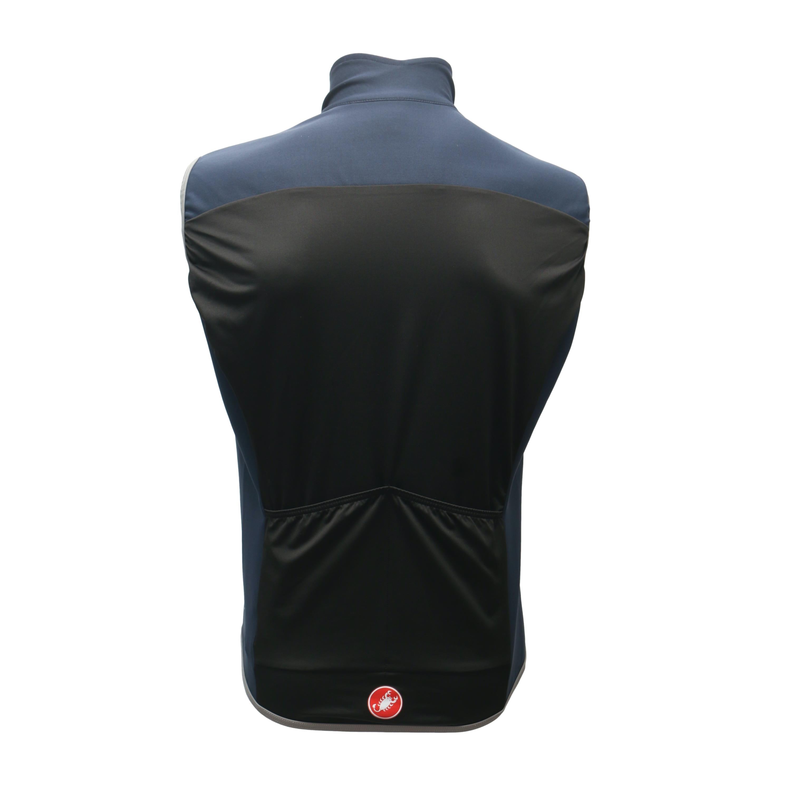 Colete Masculino Ciclismo Castelli Perfetto Vest Azul Escuro e Vermelho - Tamanho XL