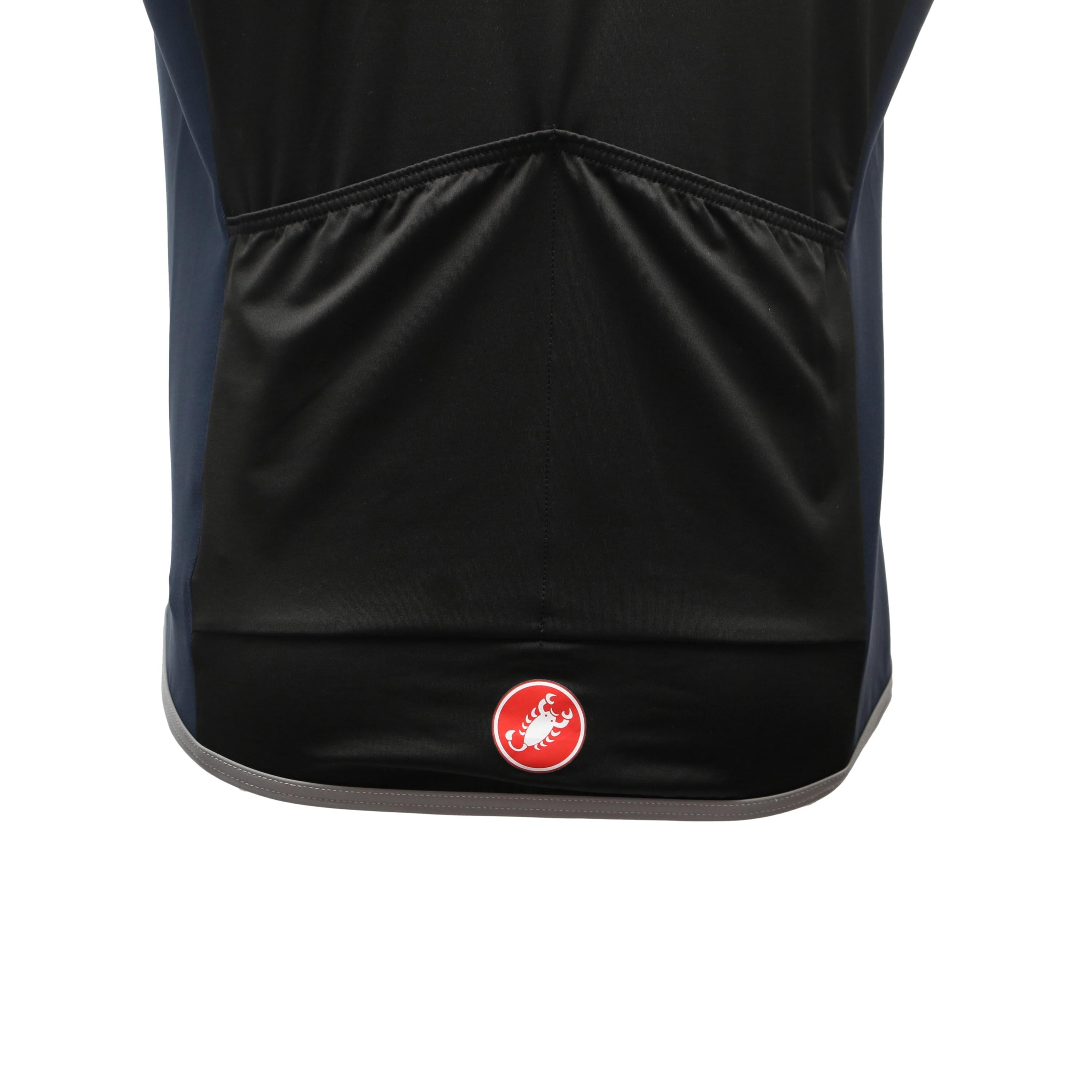 Colete Masculino Ciclismo Castelli Perfetto Vest Azul Escuro e Vermelho - Tamanho XL