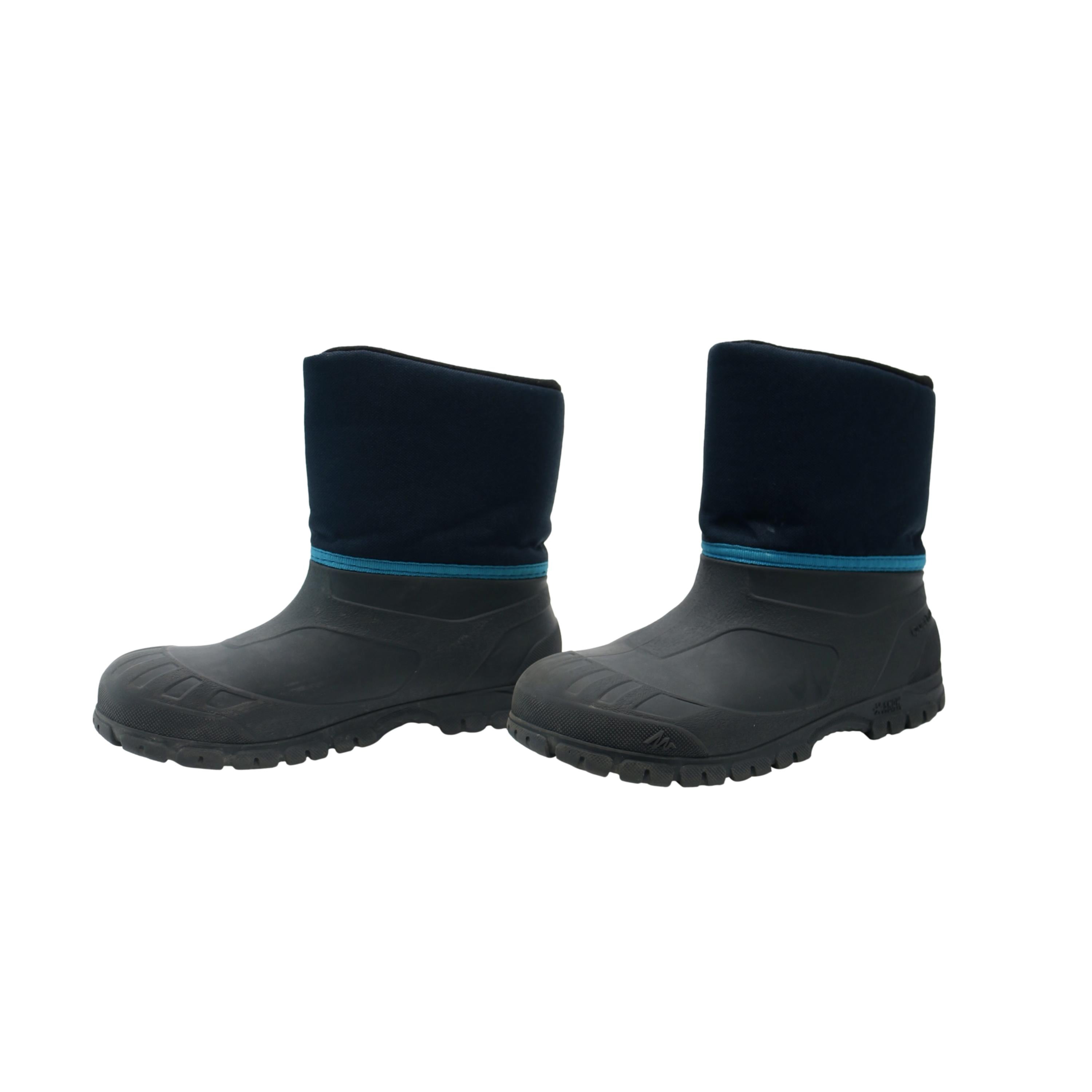 Bota Infantil Neve Quechua SH100 Warm Preto e Azul Marinho - Tamanho 34/35 Europa