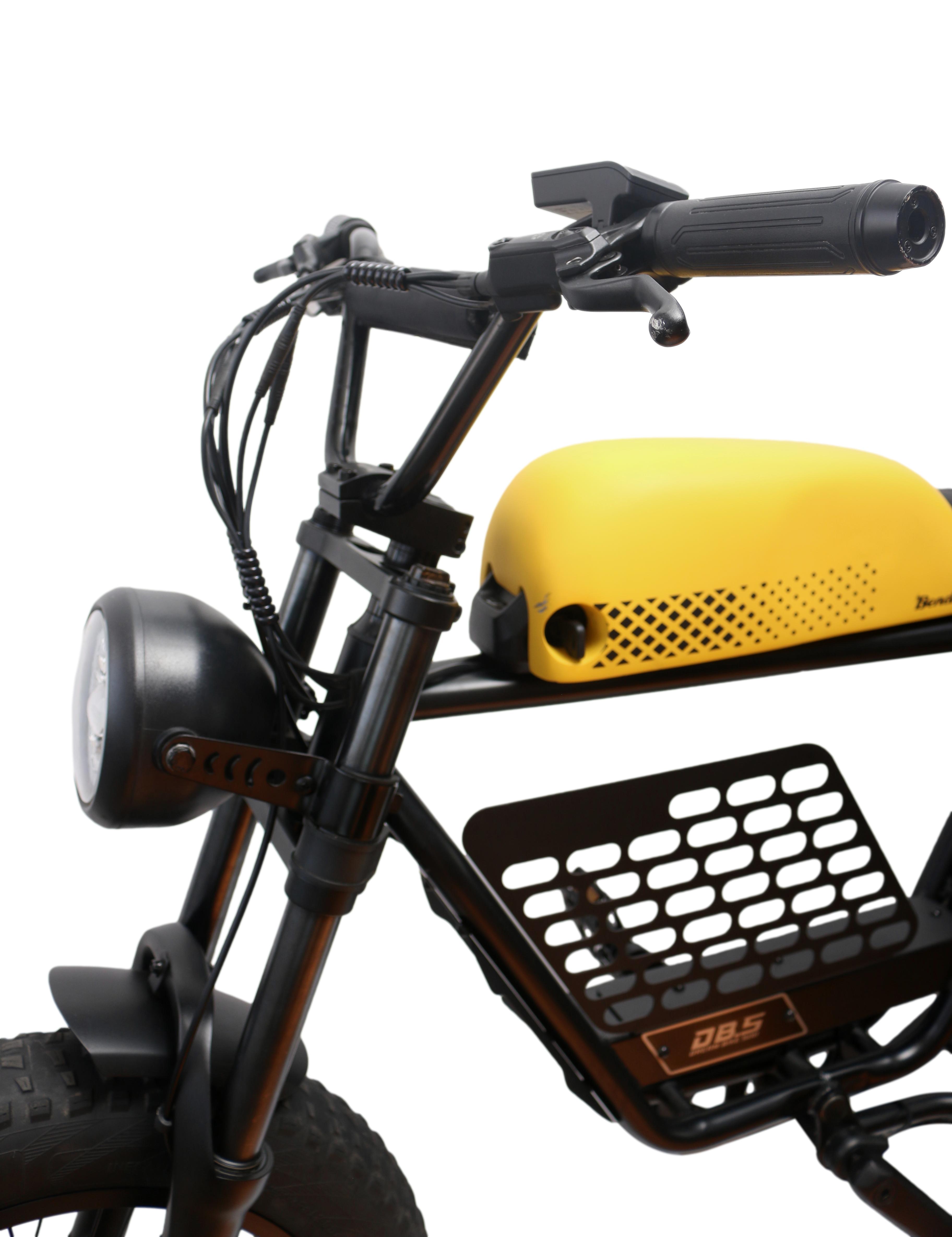 Bike Elétrica Bendita Elettrica DB5 Preta e Amarela