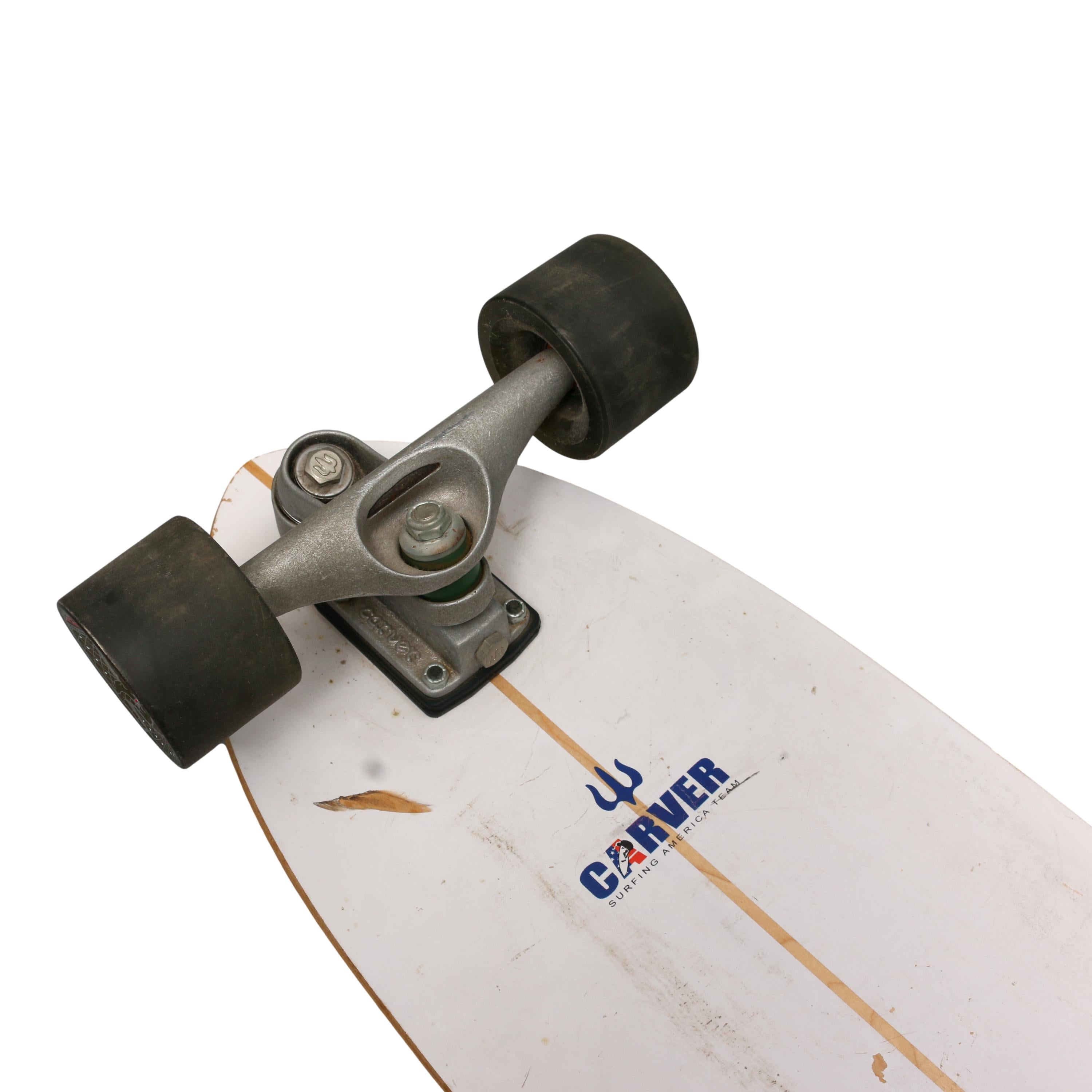 Skateboard Carver US Resin Branco/Vermelho/Azul - Tamanho Único