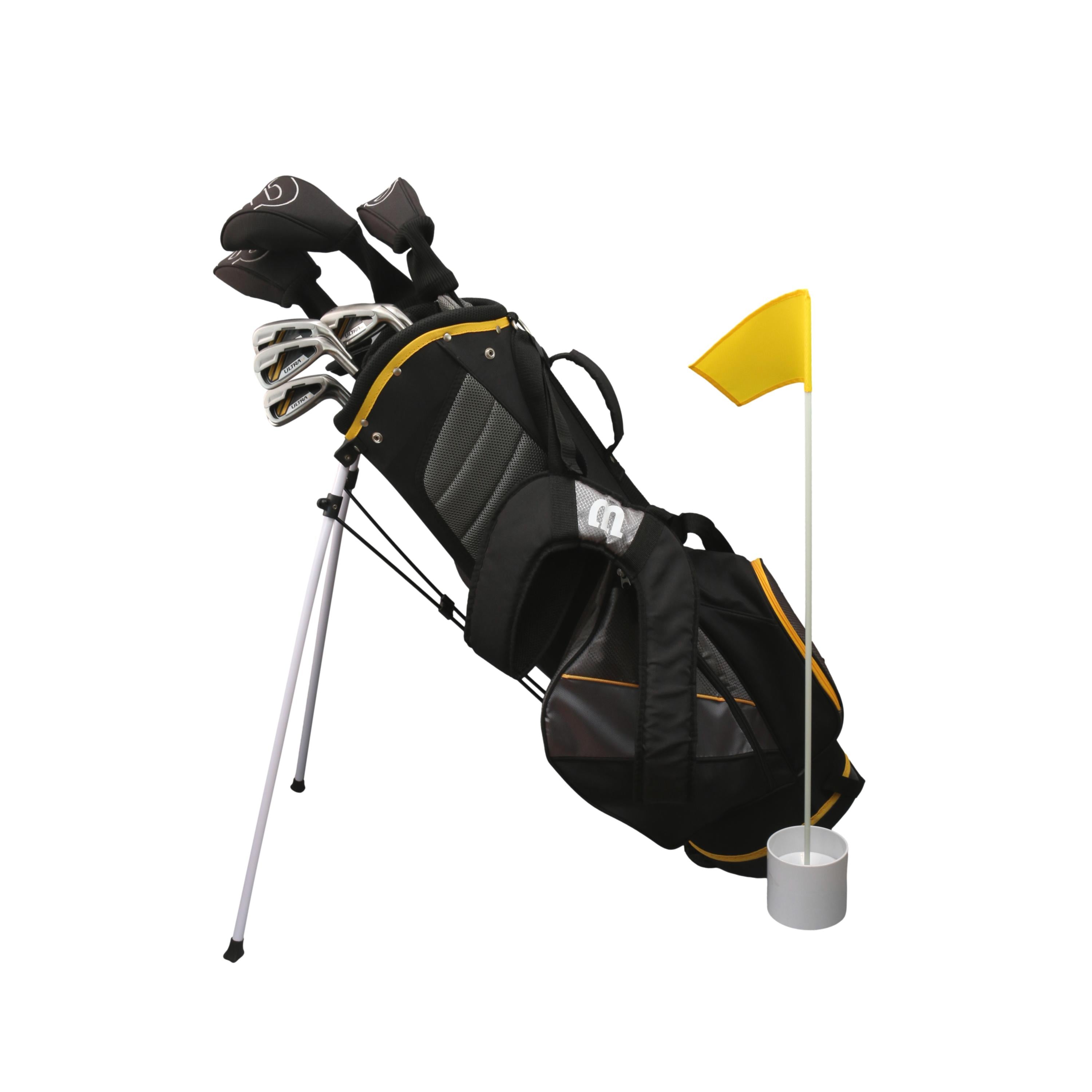 Kit de Golf Unissex Golf Wilson Ultra XD Preto e Amarelo Com Mala Case - Tamanho Único