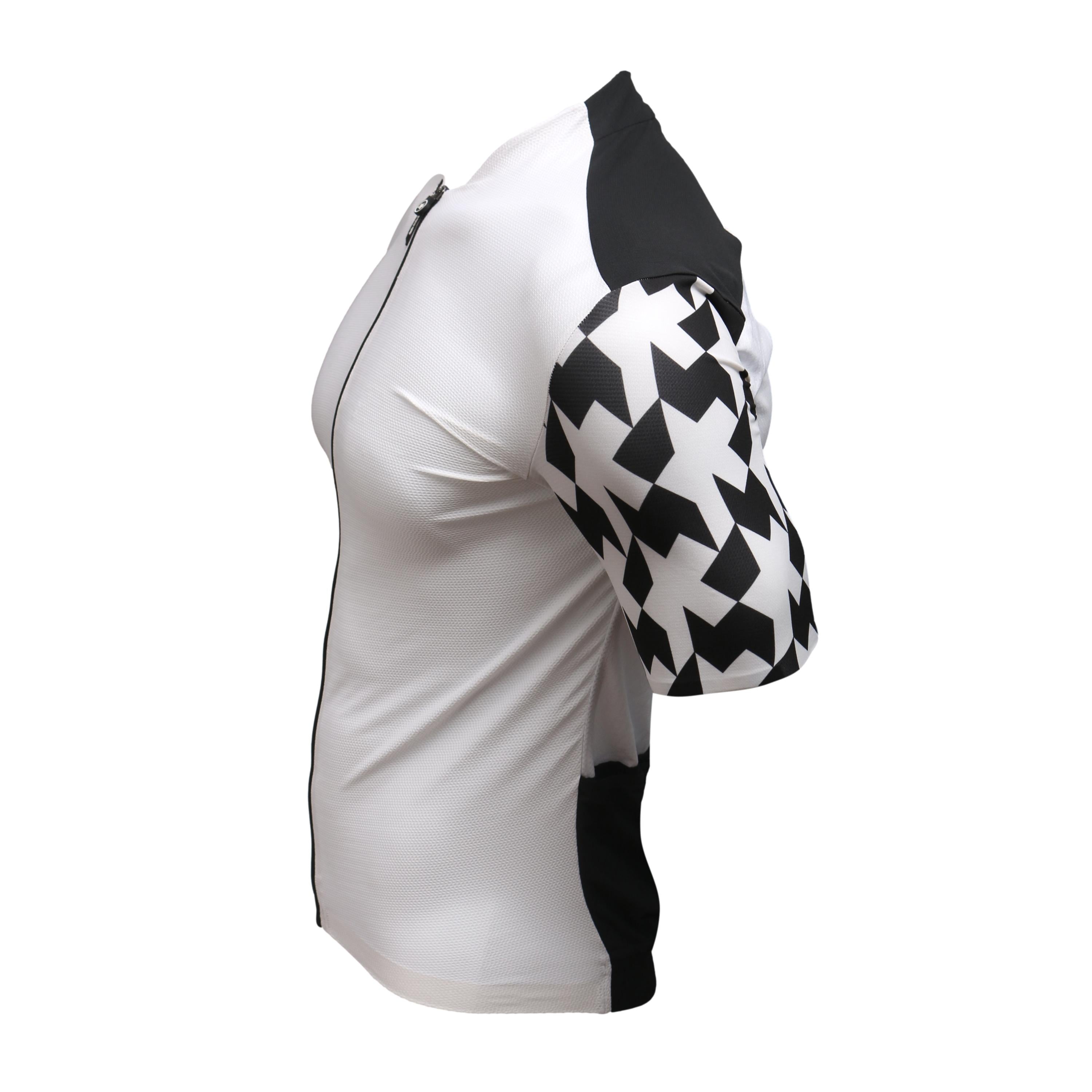 Jersey Masculina Ciclismo Assos Equipe RS - S9 Targa Preto e Branco - Tamanho XL