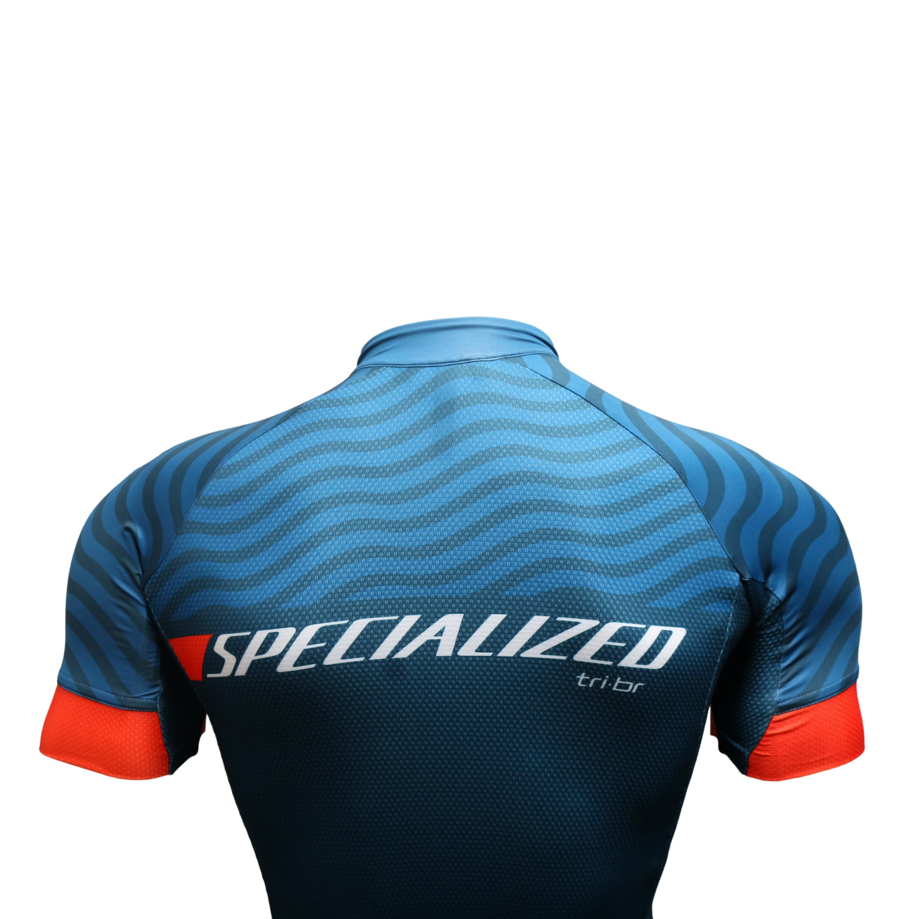 Jersey Feminina Ciclismo Specialized Expert Azul e Vermelho (Novo) - Tamanho S