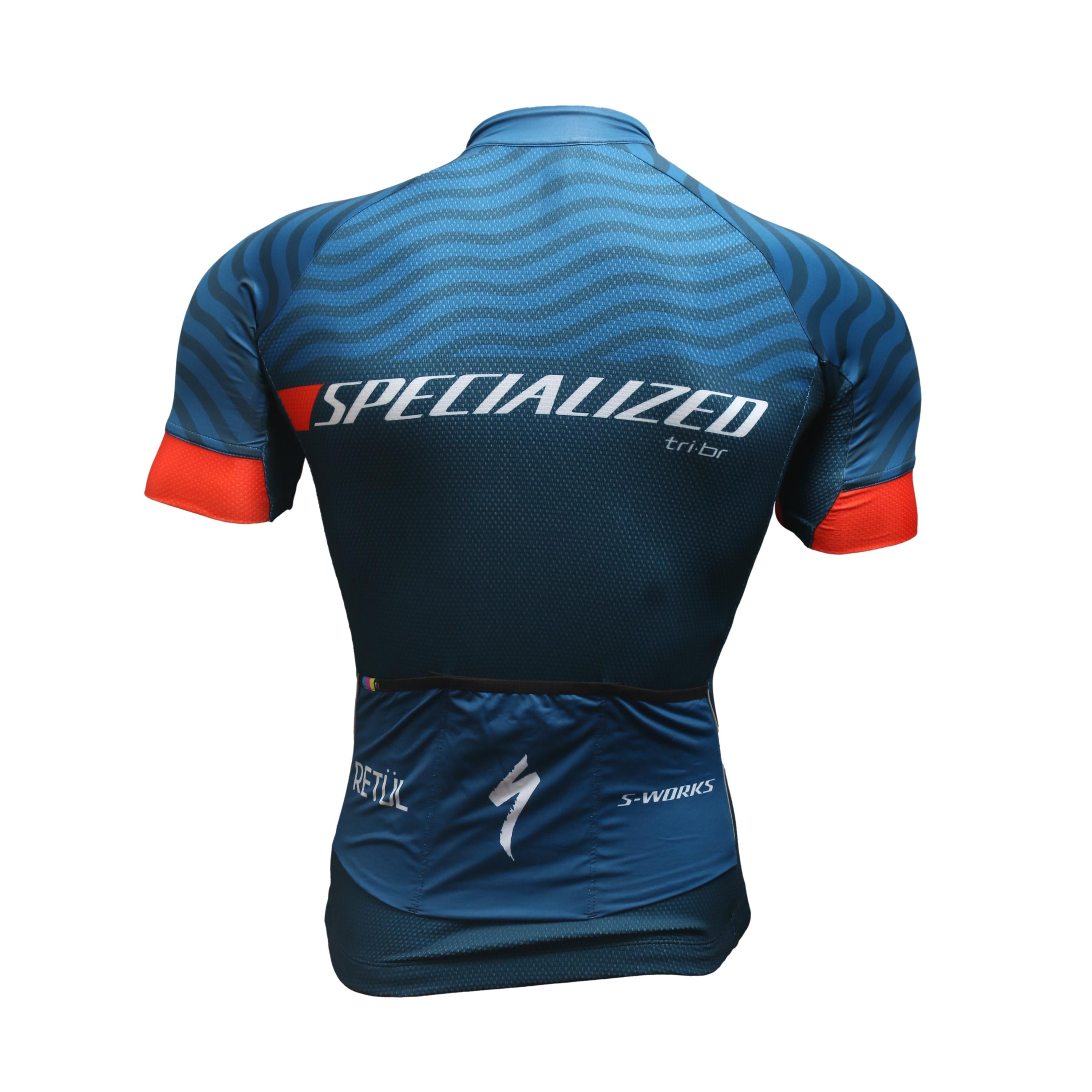 Jersey Feminina Ciclismo Specialized Expert Azul e Vermelho (Novo) - Tamanho S