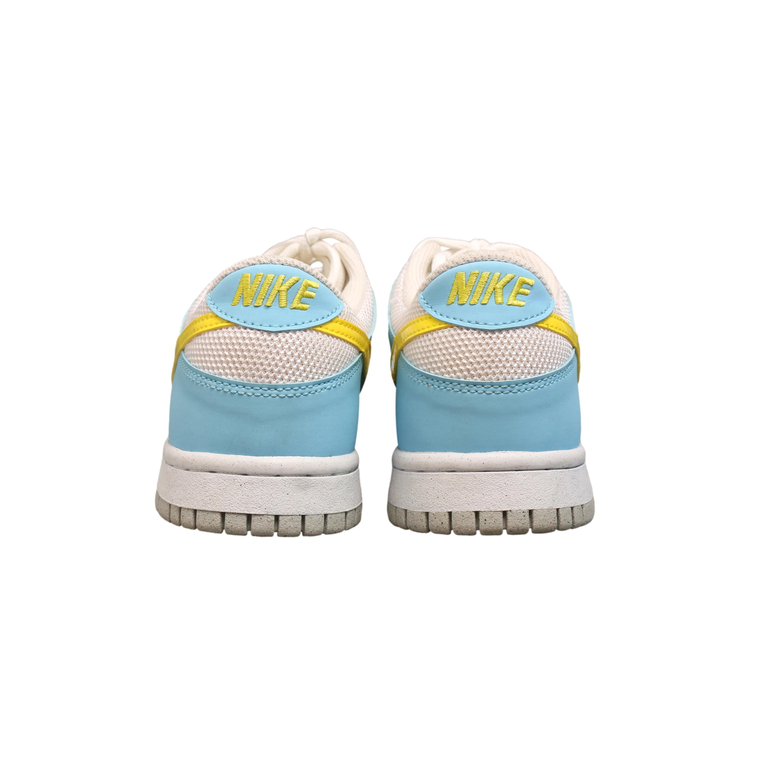 Tênis Infantil Nike Jordan 1 Azul Claro, Branco e Amarelo - Tamanho 5.5 US