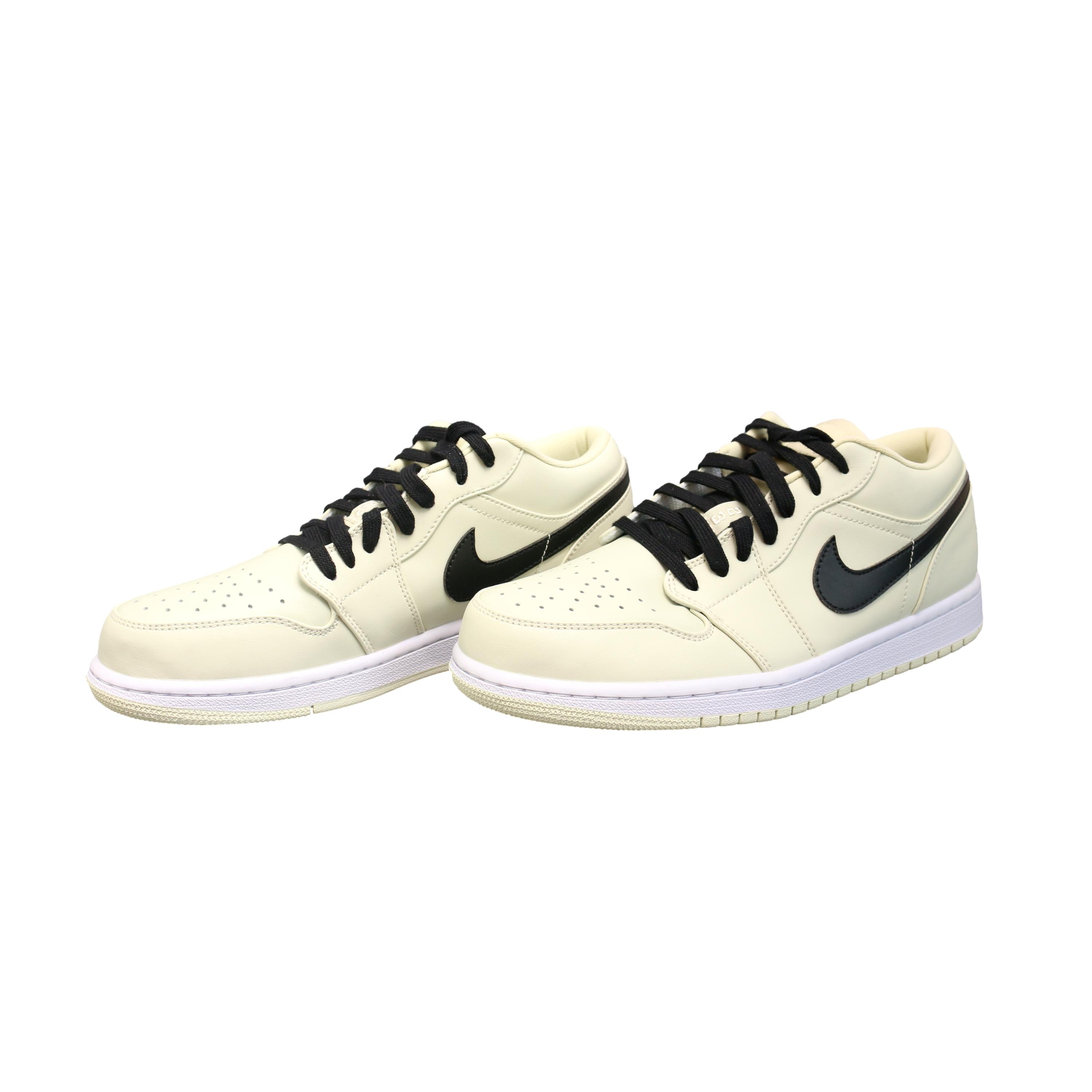 Tênis Nike Air Jordan 1 Low Sail Off-white e Preto - Tamanho 9.5 US
