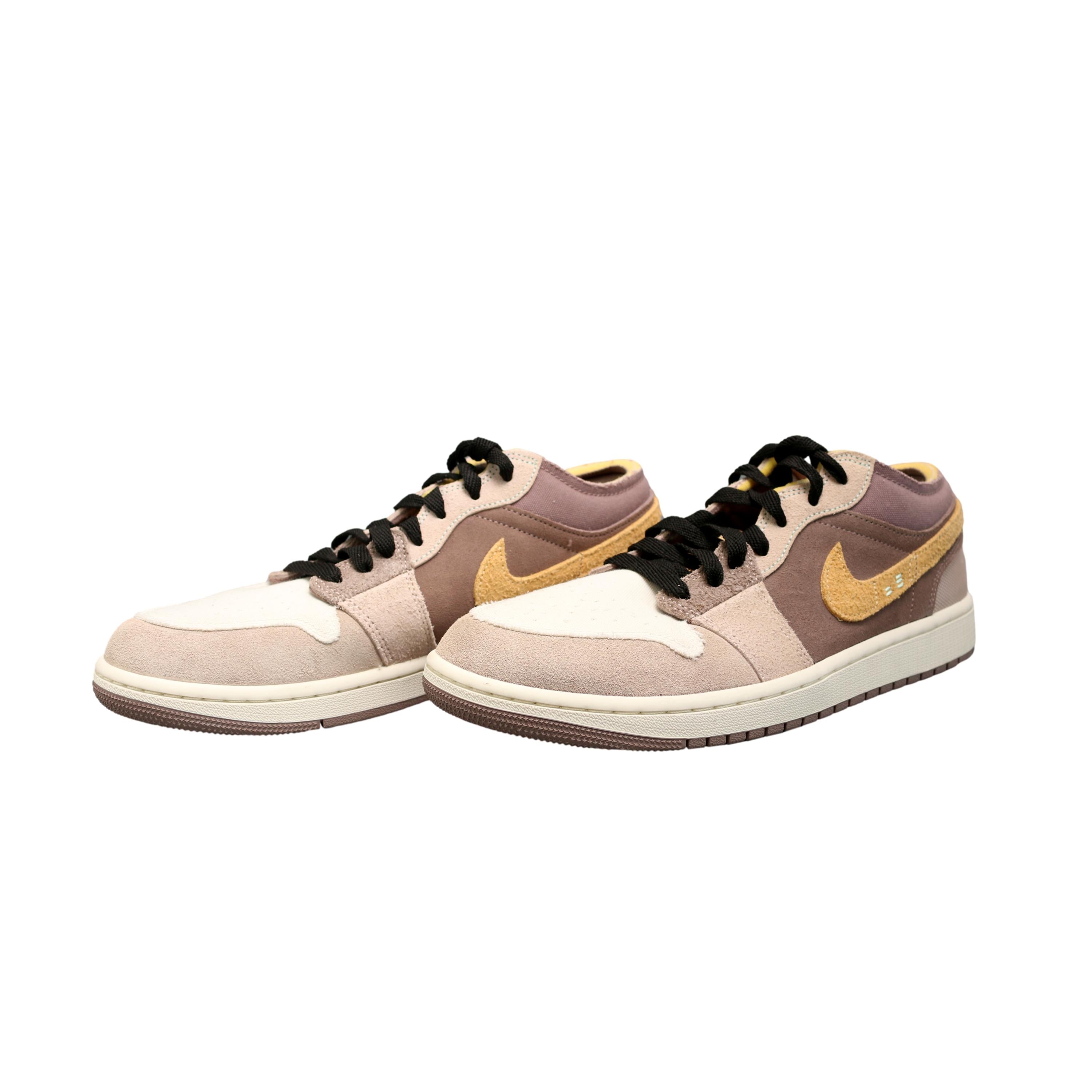 Tênis Nike Air Jordan 1 Low SE Craft Taupe Haze Marrom e Bege - Tamanho 9.5 US