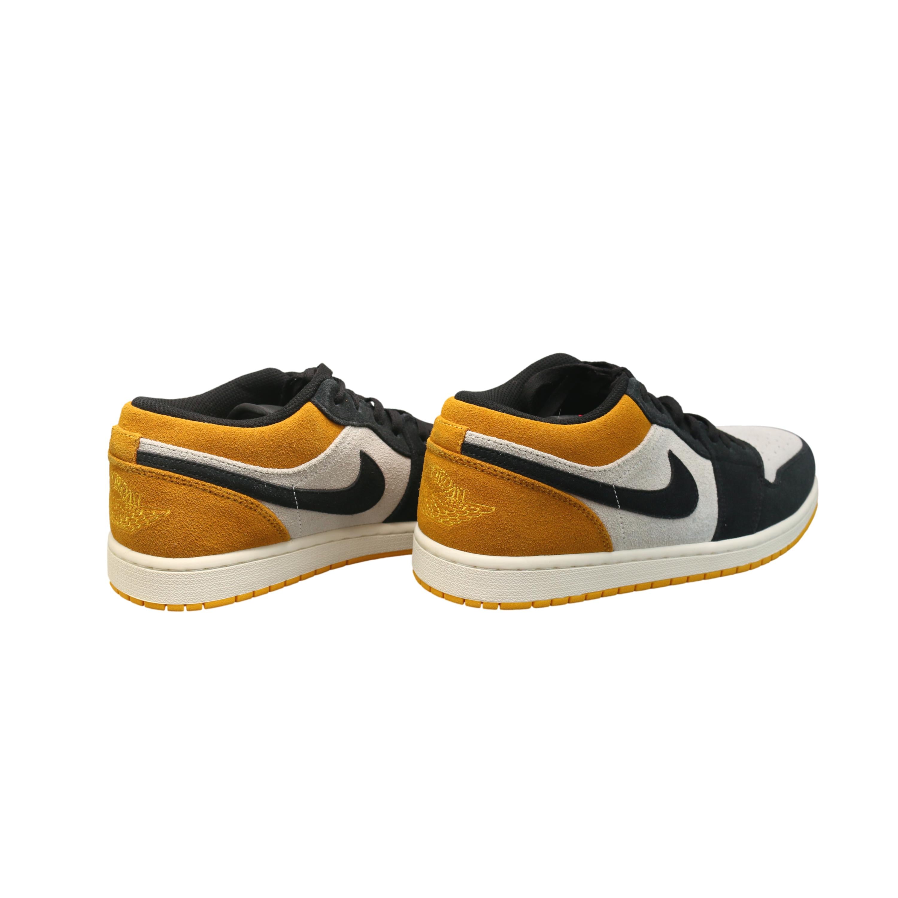 Tênis Nike Air Jordan 1 Low Yellow Ochre Amarelo, Preto e Branco - Tamanho 9.5 US