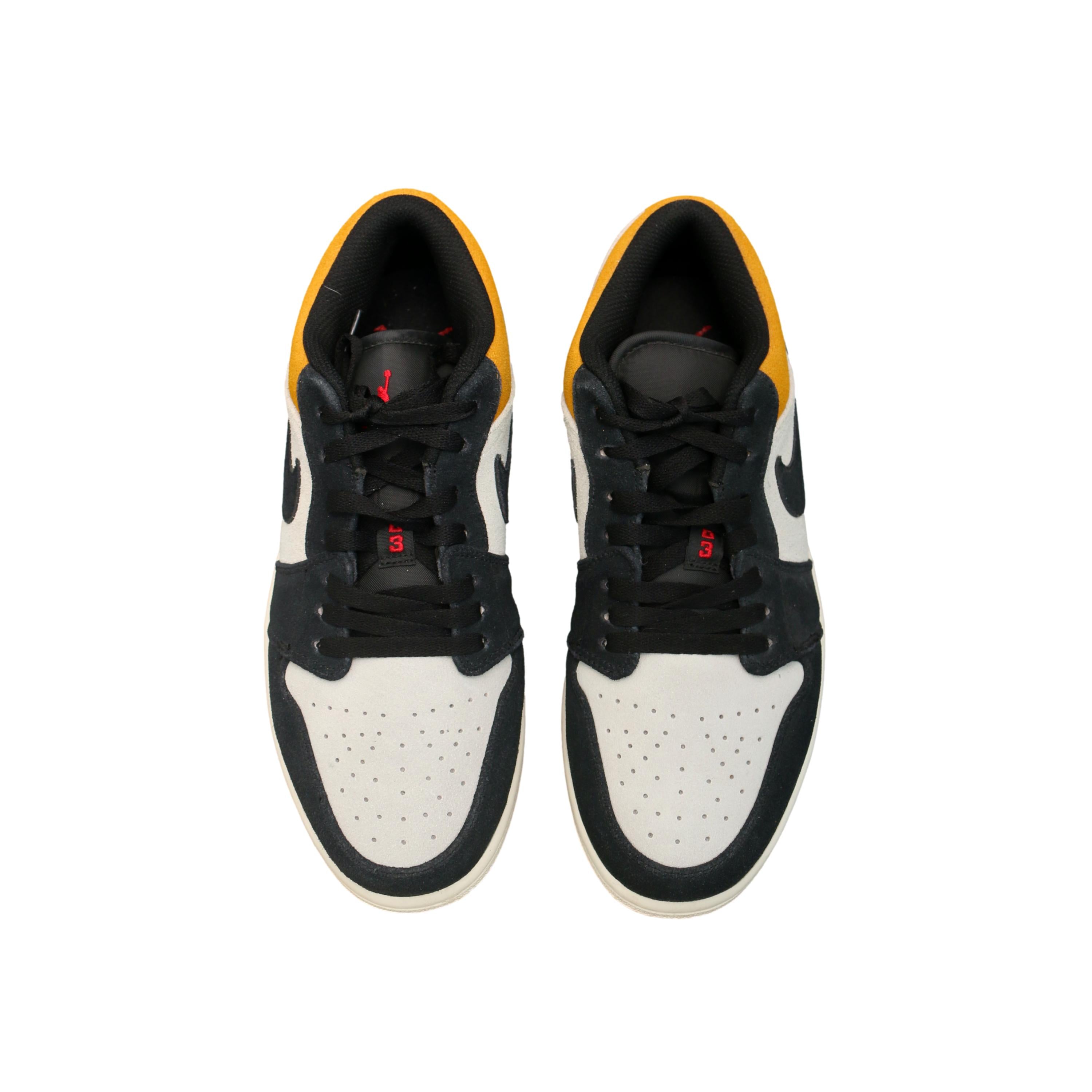 Tênis Nike Air Jordan 1 Low Yellow Ochre Amarelo, Preto e Branco - Tamanho 9.5 US