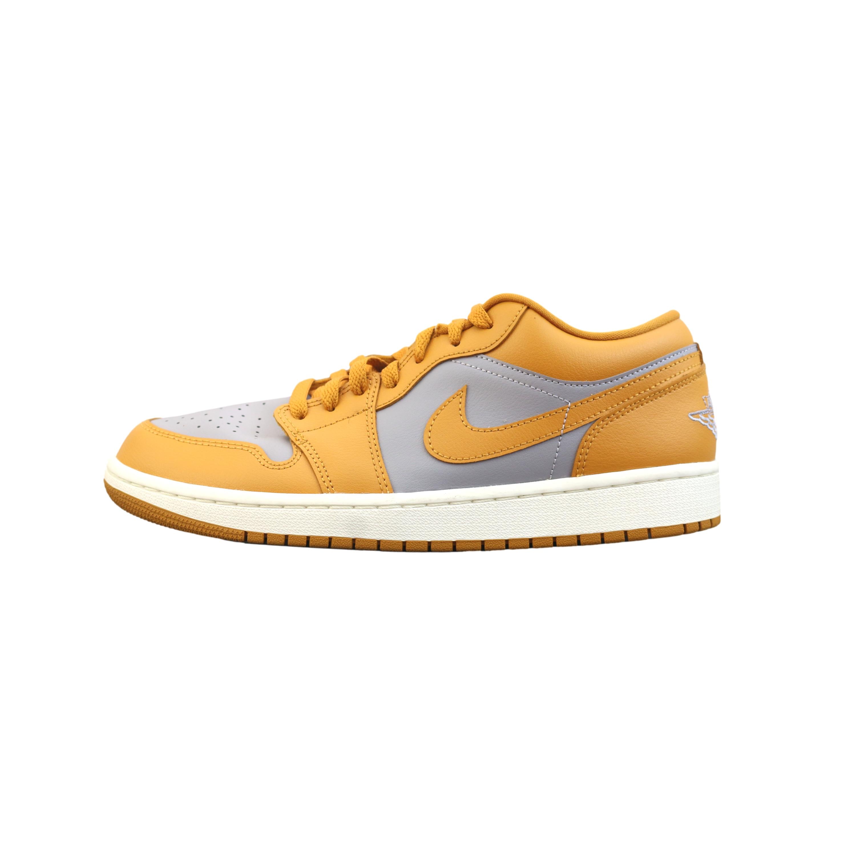 Tênis Nike Air Jordan 1 Low University Amarelo e Cinza - Tamanho 10.5 US