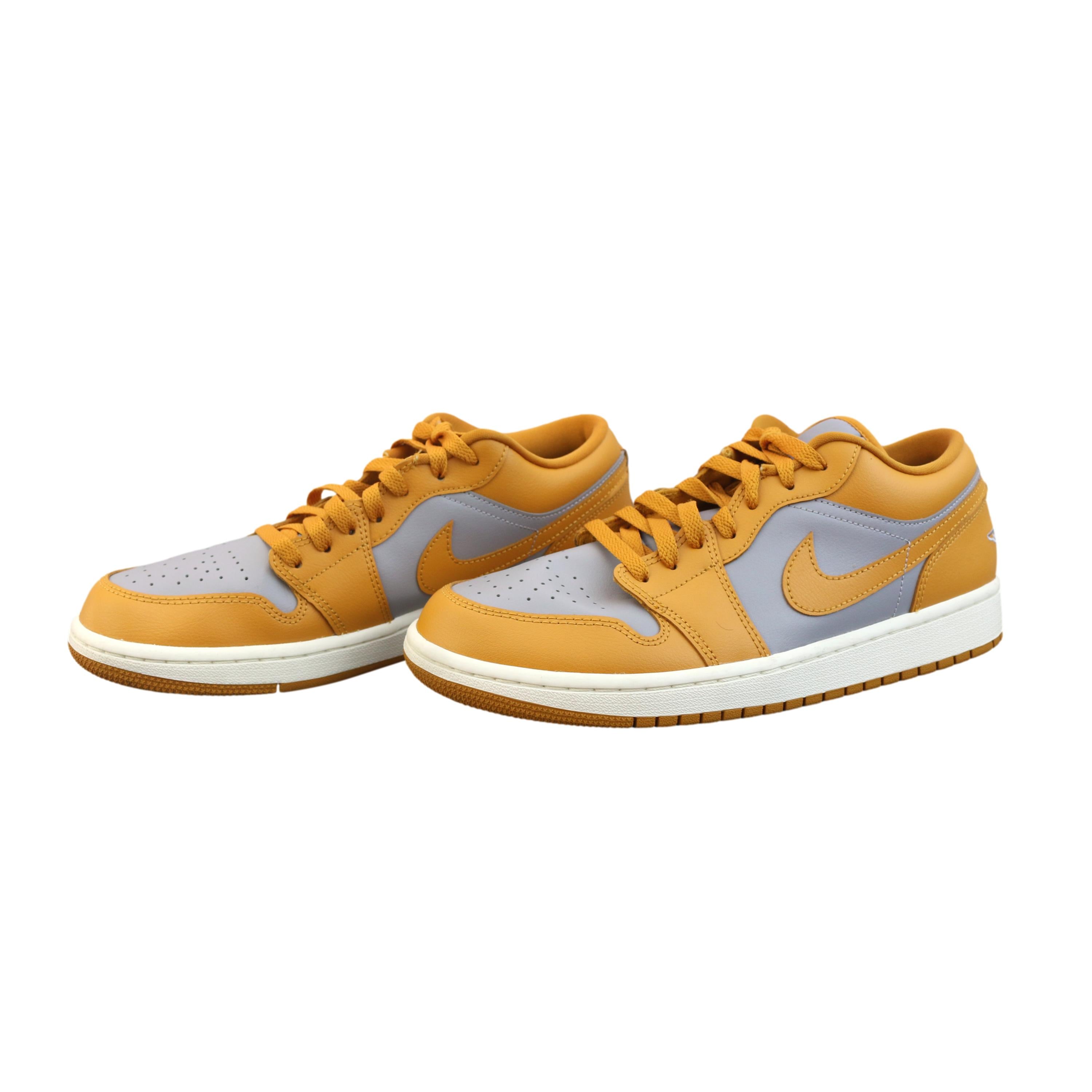 Tênis Nike Air Jordan 1 Low University Amarelo e Cinza - Tamanho 10.5 US