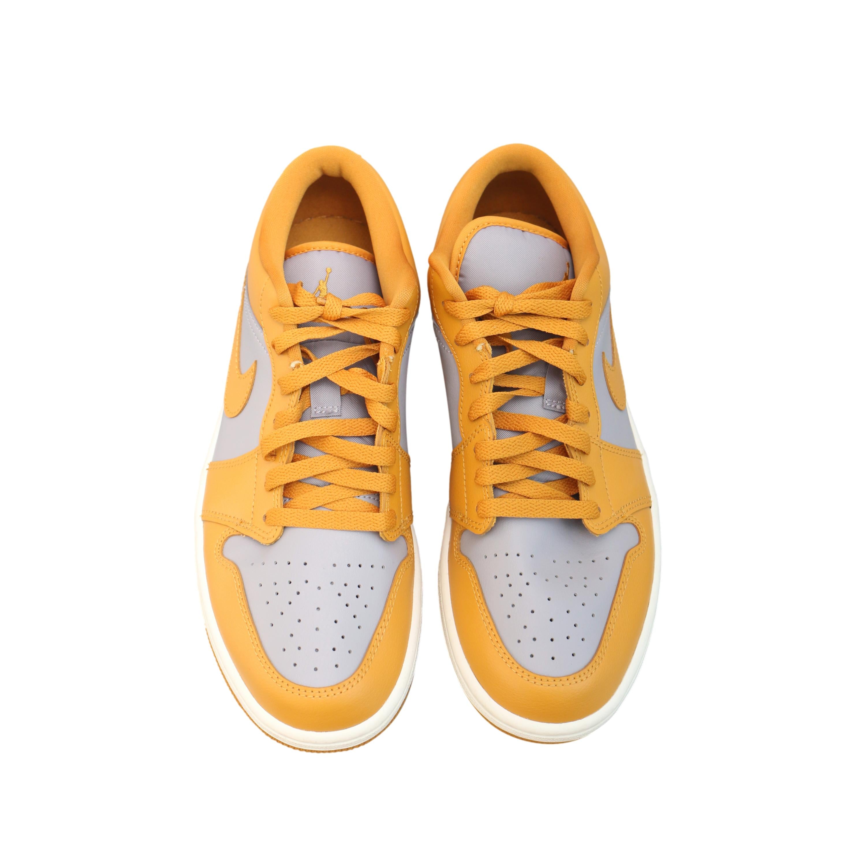 Tênis Nike Air Jordan 1 Low University Amarelo e Cinza - Tamanho 10.5 US