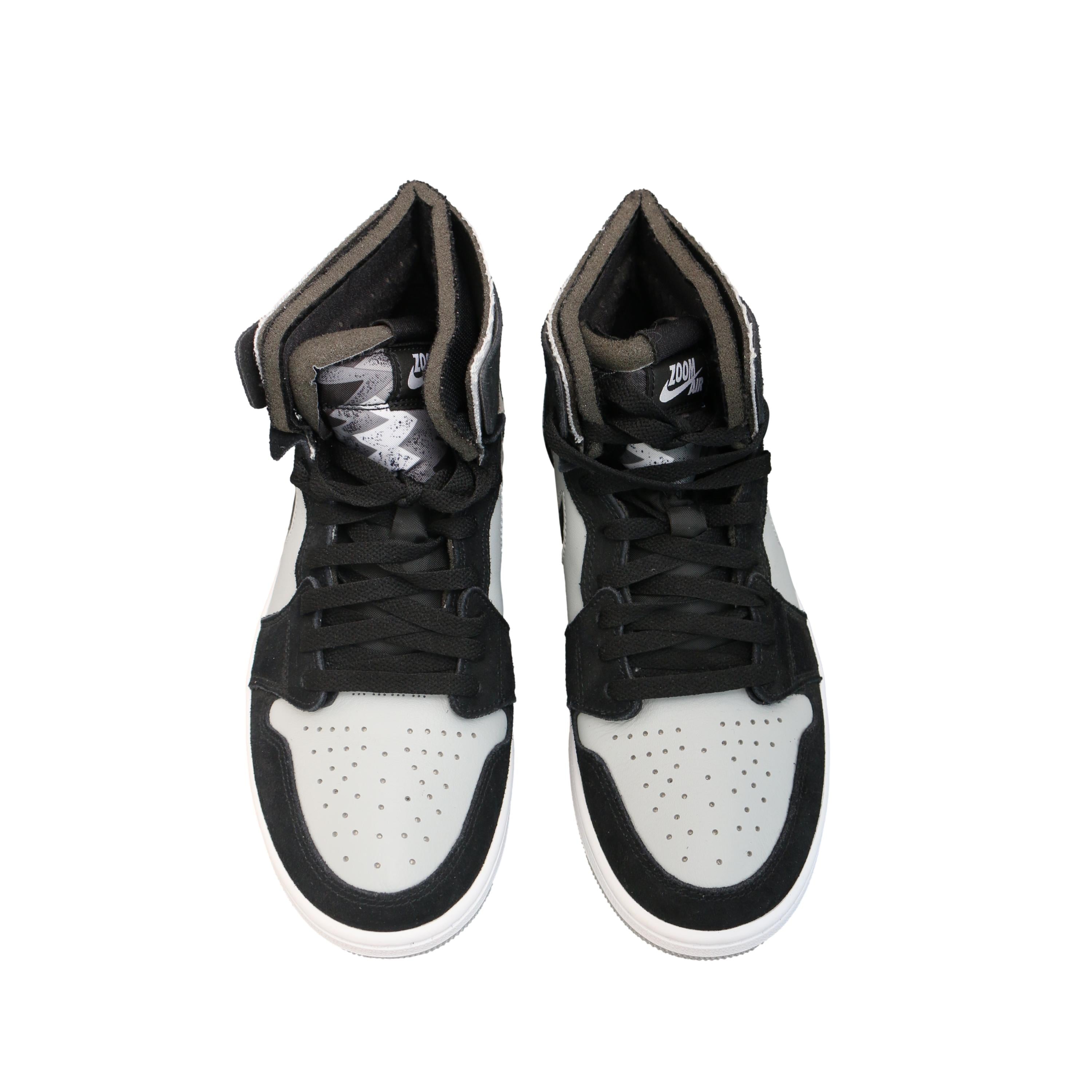 Tênis Nike Air Jordan 1 High Zoom Comfort Cano Alto Preto e Cinza - Tamanho 9.5 US