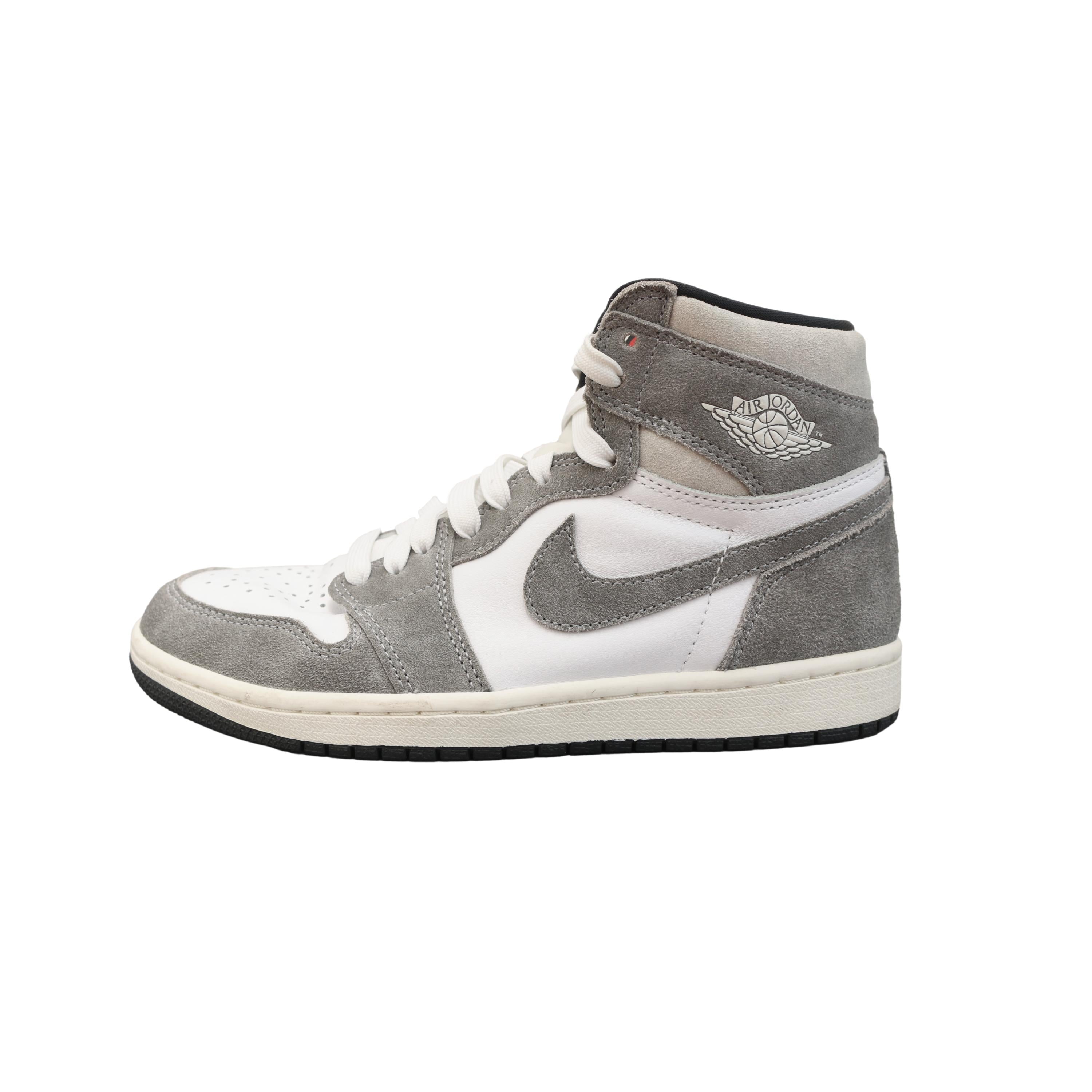 Tênis Infantil Nike Air Jordan 1 Retro High OG Cinza e Branco - Tamanho 7 US