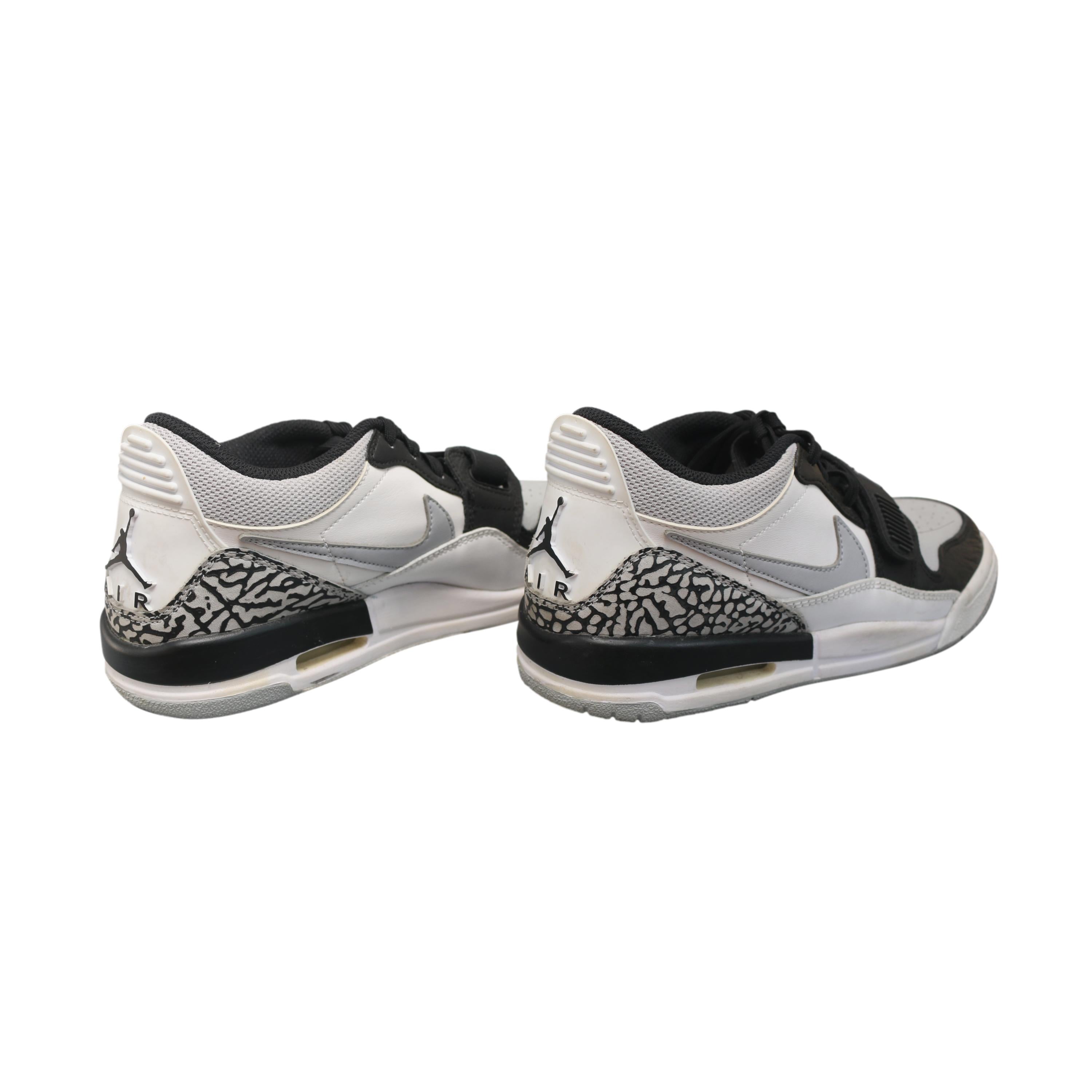 Tênis Infantil Nike Jordan Legacy 312 Low Elephant Print Cinza e Preto - Tamanho 4.5 US