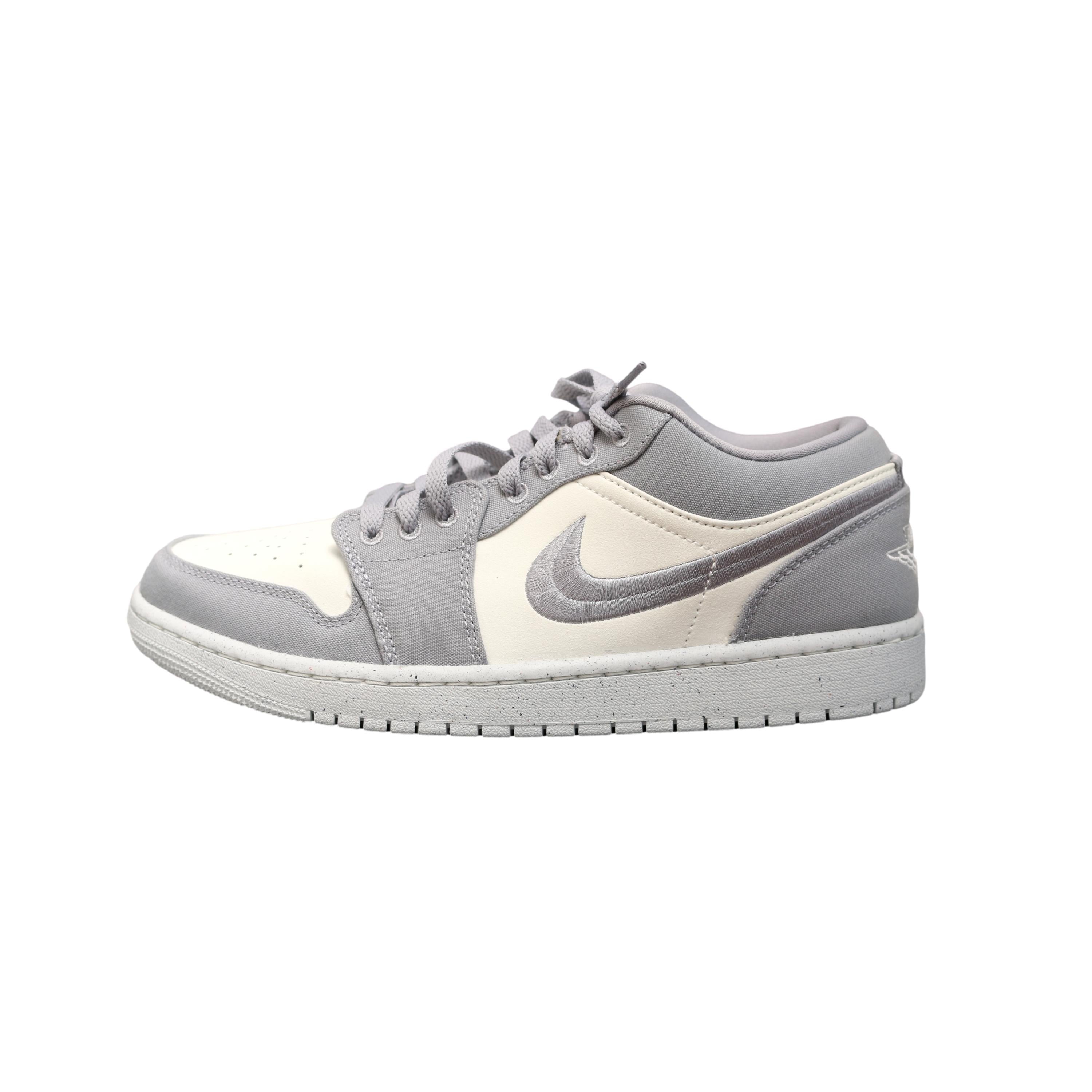 Tênis Nike Air Jordan 1 Low Atmosphere Cinza e Branco - Tamanho 10.5 US