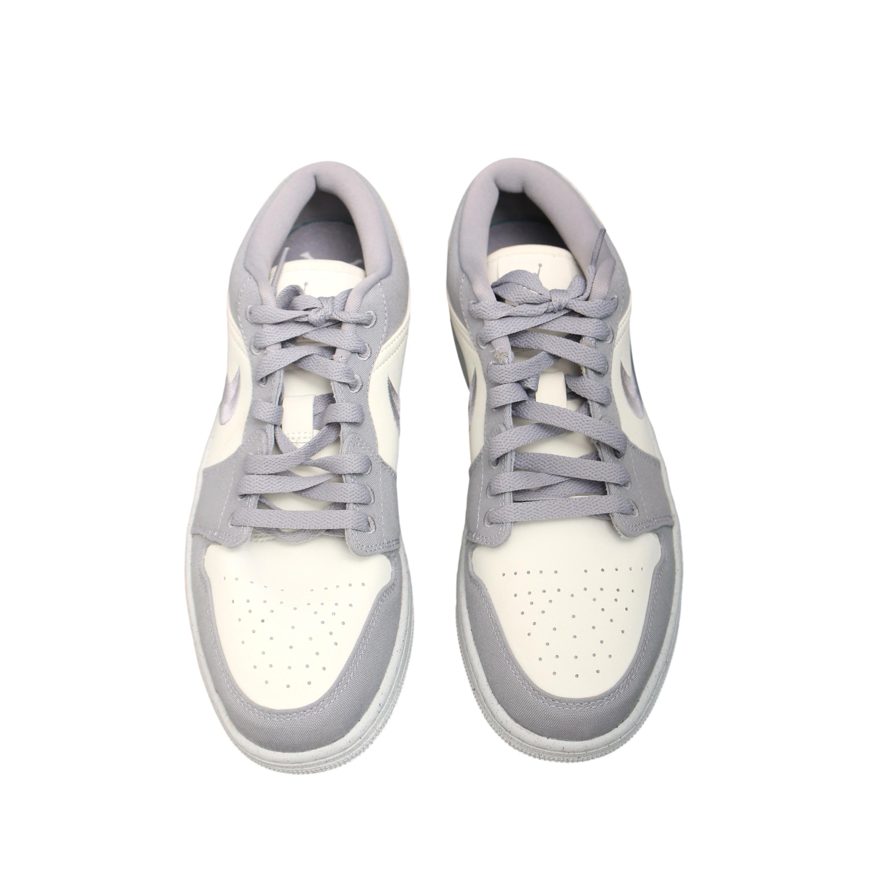 Tênis Nike Air Jordan 1 Low Atmosphere Cinza e Branco - Tamanho 10.5 US