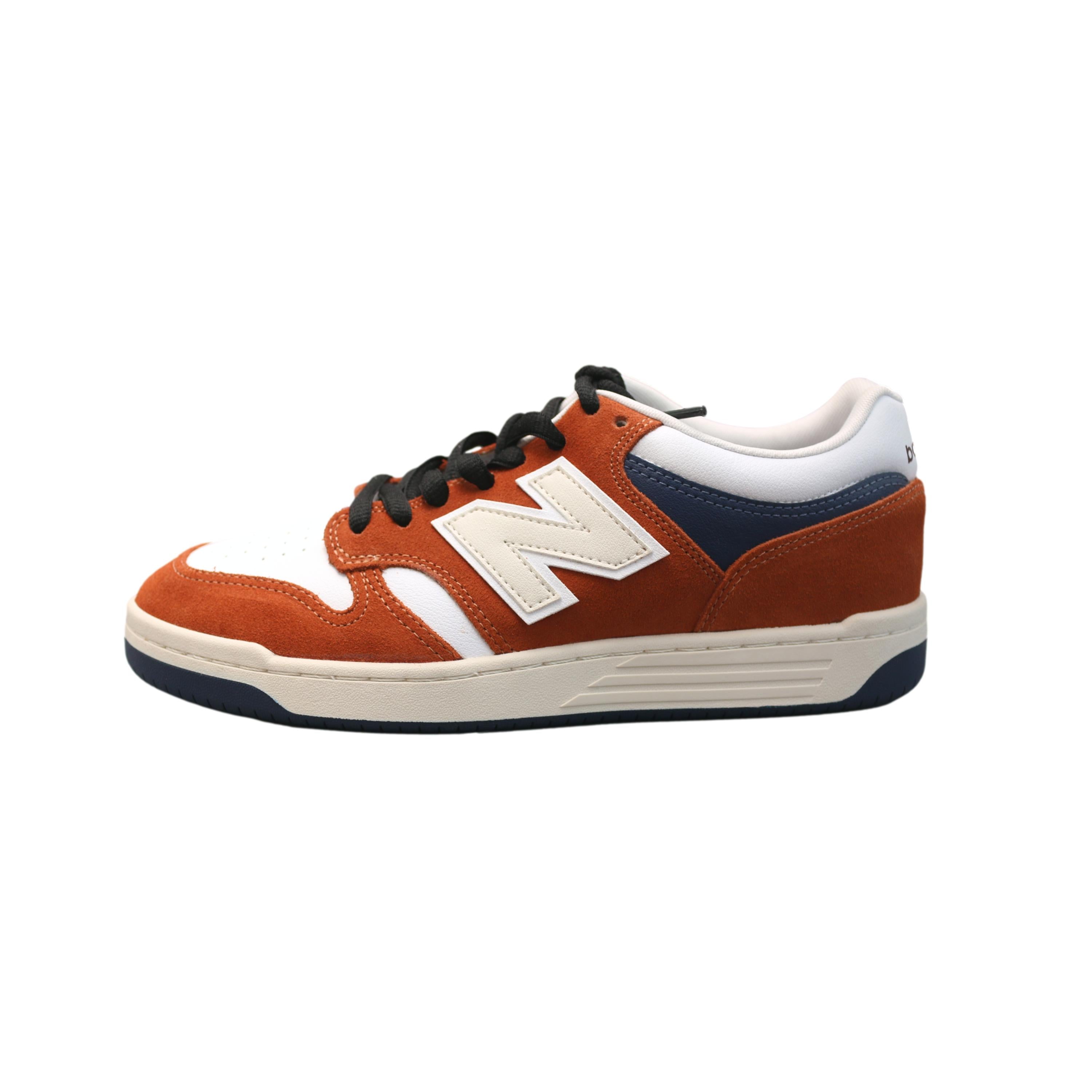Tênis New Balance 480 Laranja Terracota e Azul - Tamanho 41 Brasil