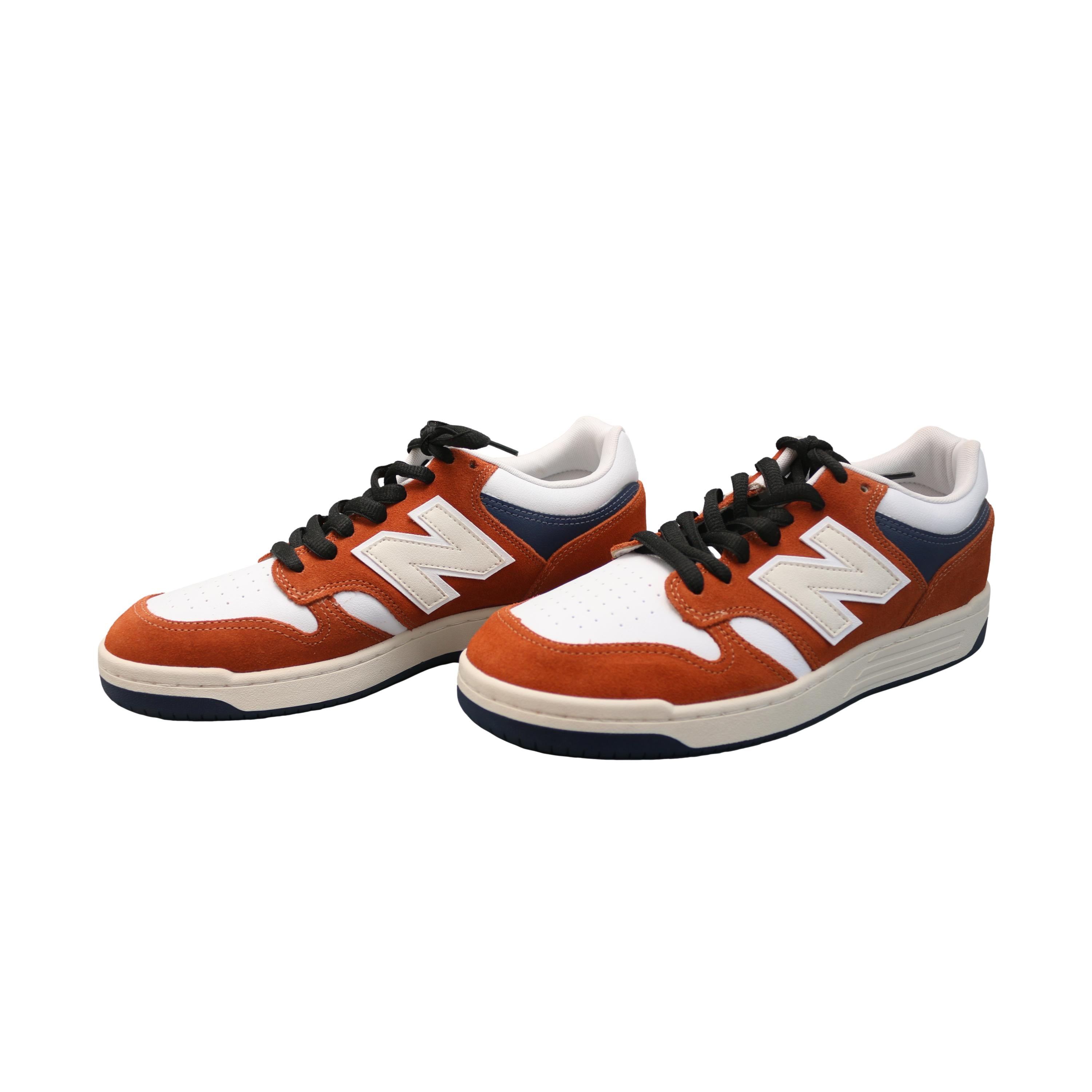 Tênis New Balance 480 Laranja Terracota e Azul - Tamanho 41 Brasil